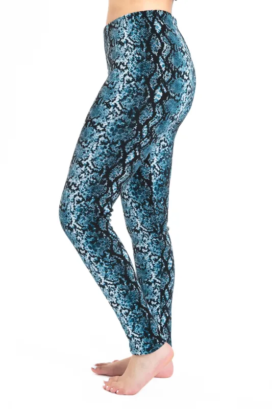 Blue Snake - Cozy Lined Leggings sold by Just Cozy
