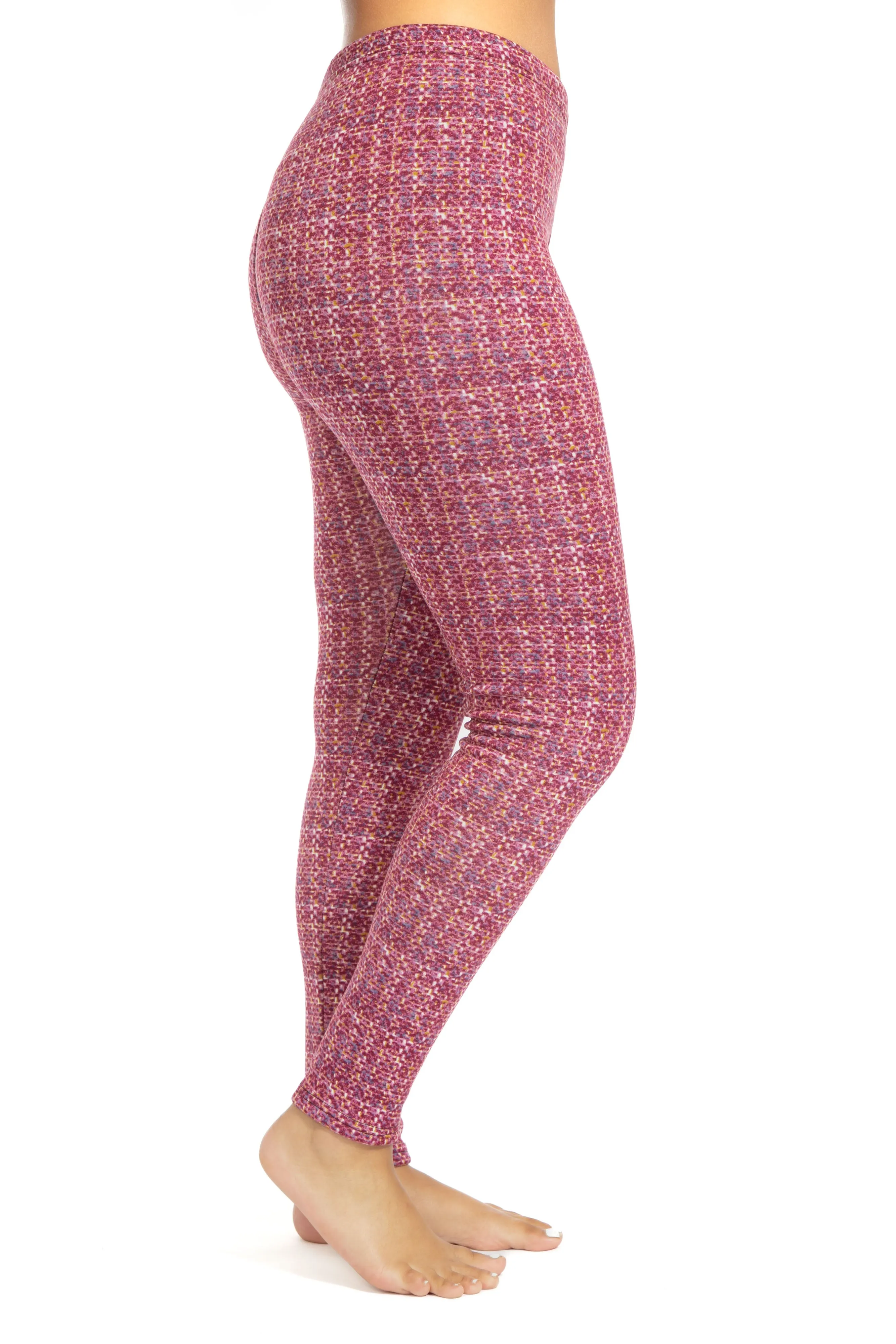 Magenta Tartan - Cozy Lined Leggings sold by Just Cozy