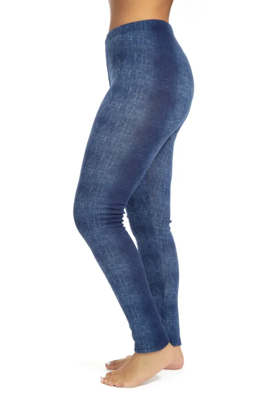 Dyed Denim - Cozy Lined Leggings sold by Just Cozy