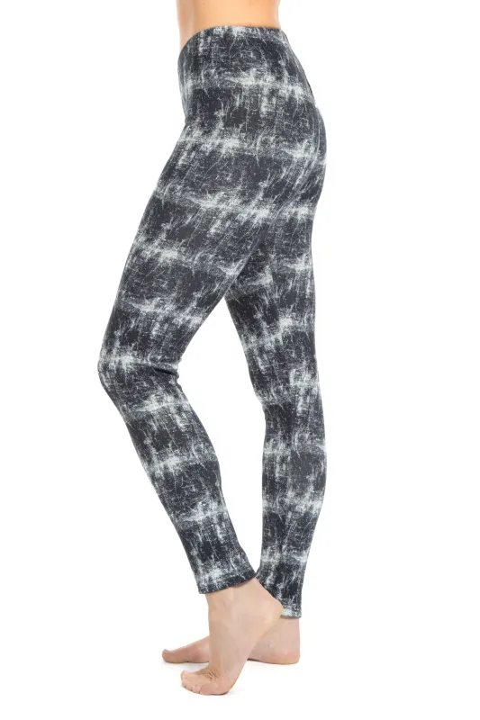 B&W Marbled - Cozy Lined Leggings sold by Just Cozy