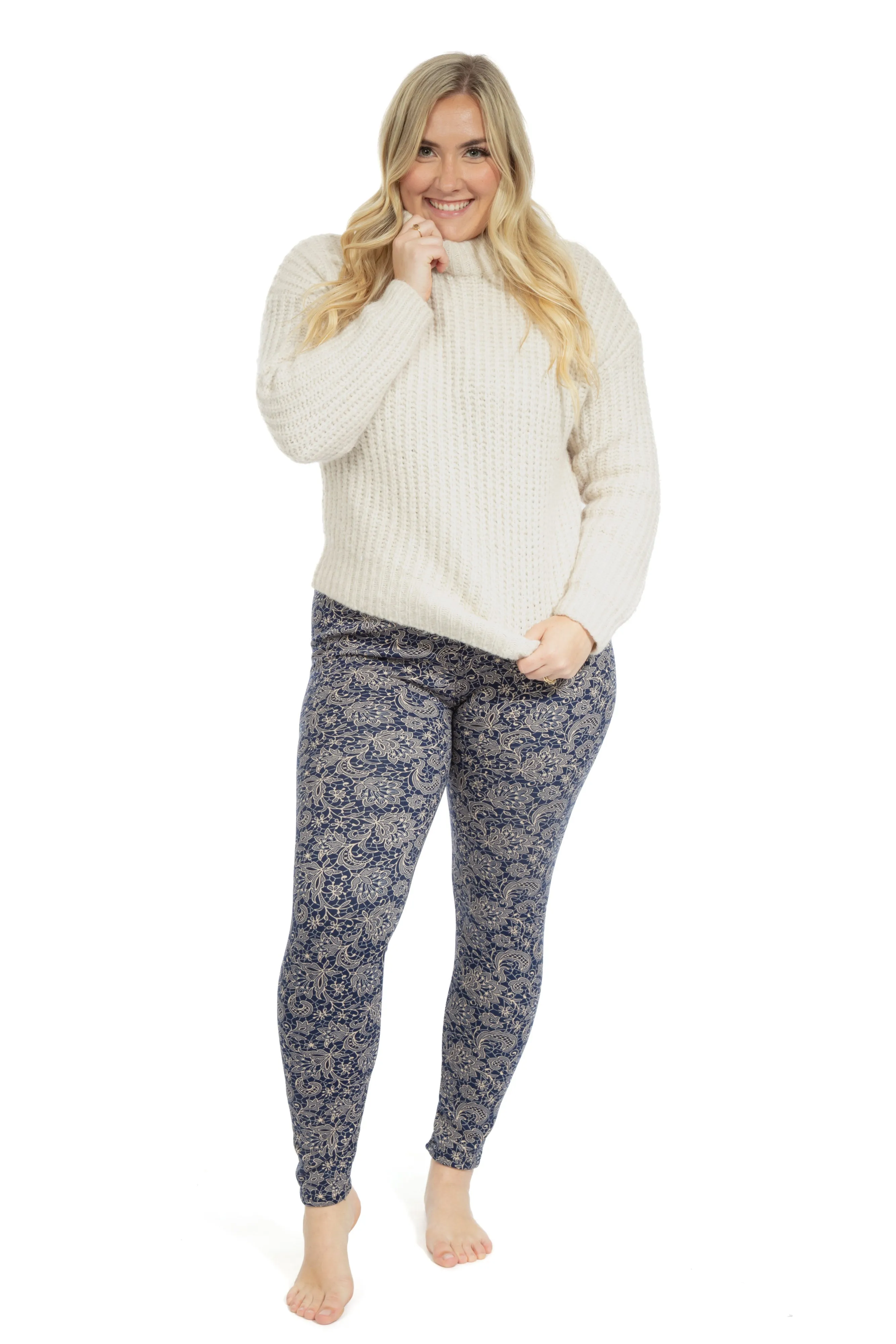 Shiny Flowers - Cozy Lined Leggings sold by Just Cozy product image thumbnail 2