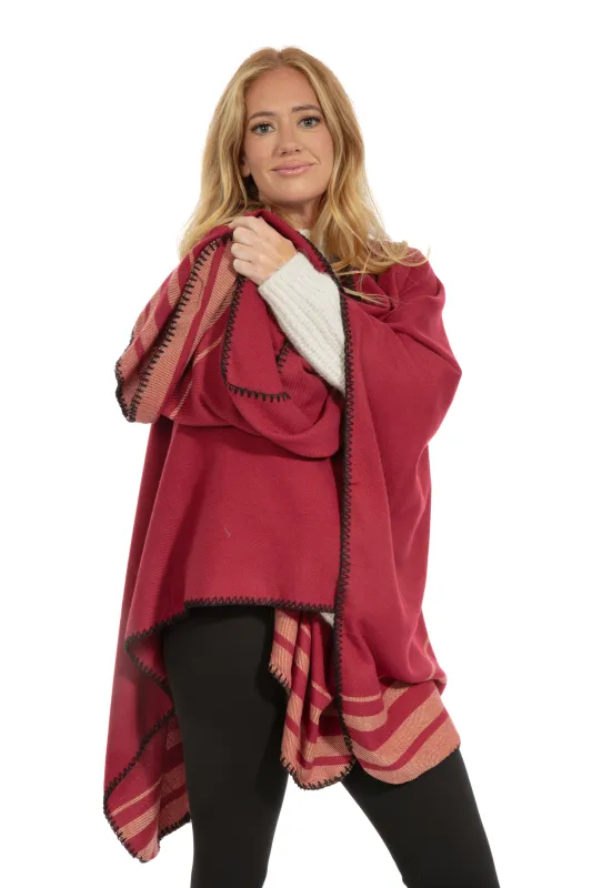 Paige - Poncho Scarf sold by Just Cozy
