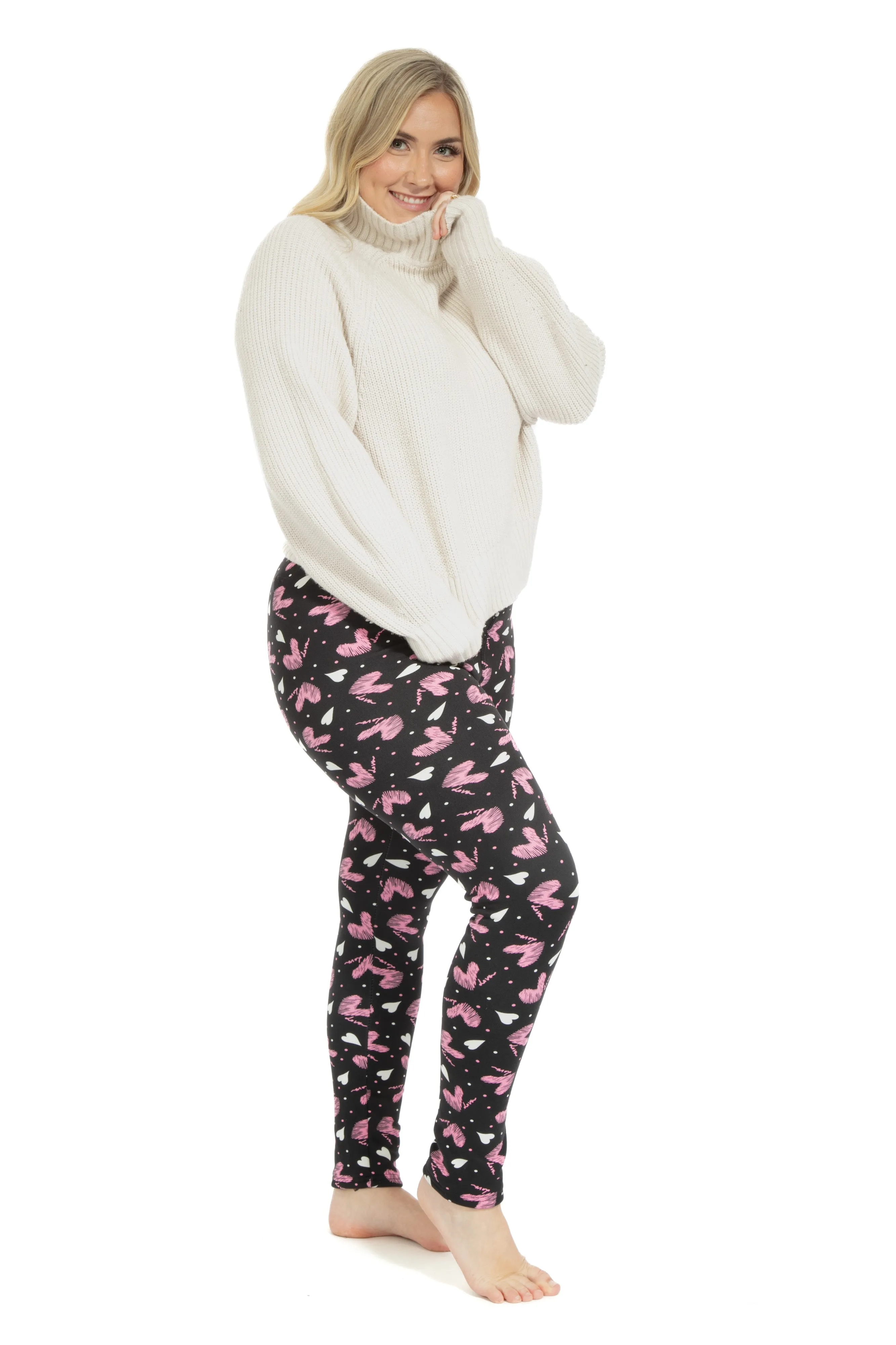 2 Hearts - Cozy Lined Leggings sold by Just Cozy product image thumbnail 5