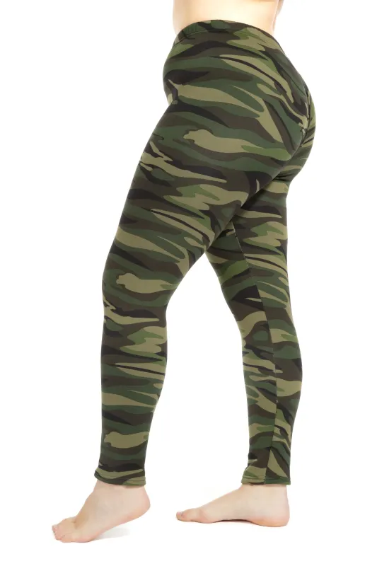 Green Camouflage - Cozy Lined Leggings sold by Just Cozy