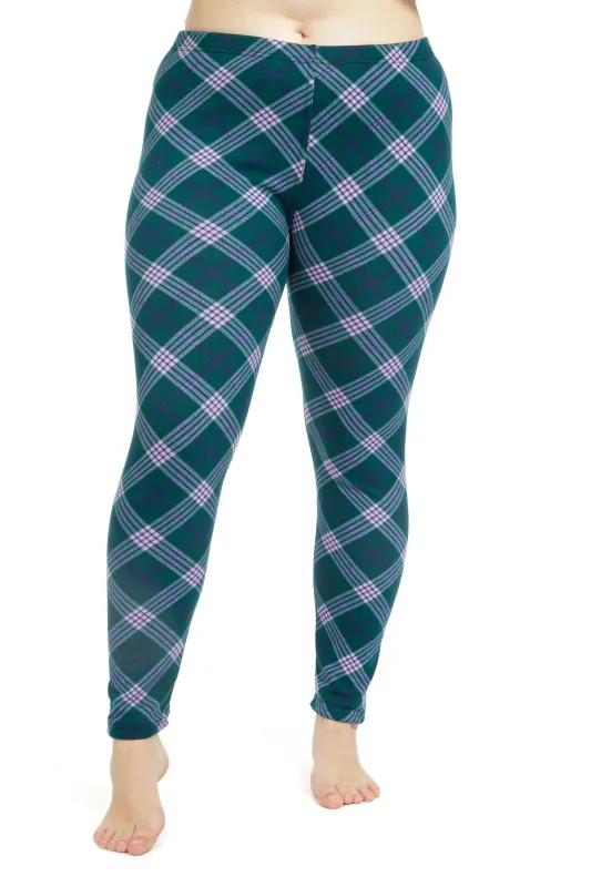 Pink & Green Squares - Cozy Lined Leggings sold by Just Cozy