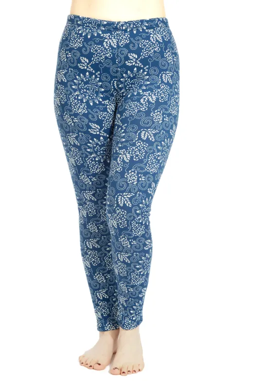 Blue & White Design - Cozy Lined Leggings sold by Just Cozy