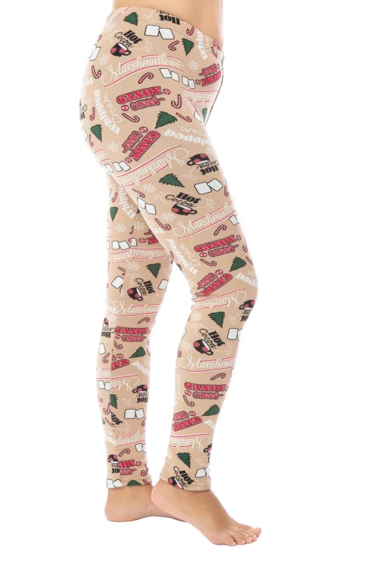 Marshmallow Xmas - Cozy Lined Leggings sold by Just Cozy