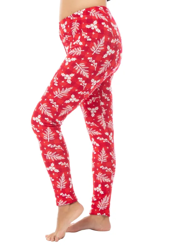 Red & White Xmas - Cozy Lined Leggings sold by Just Cozy