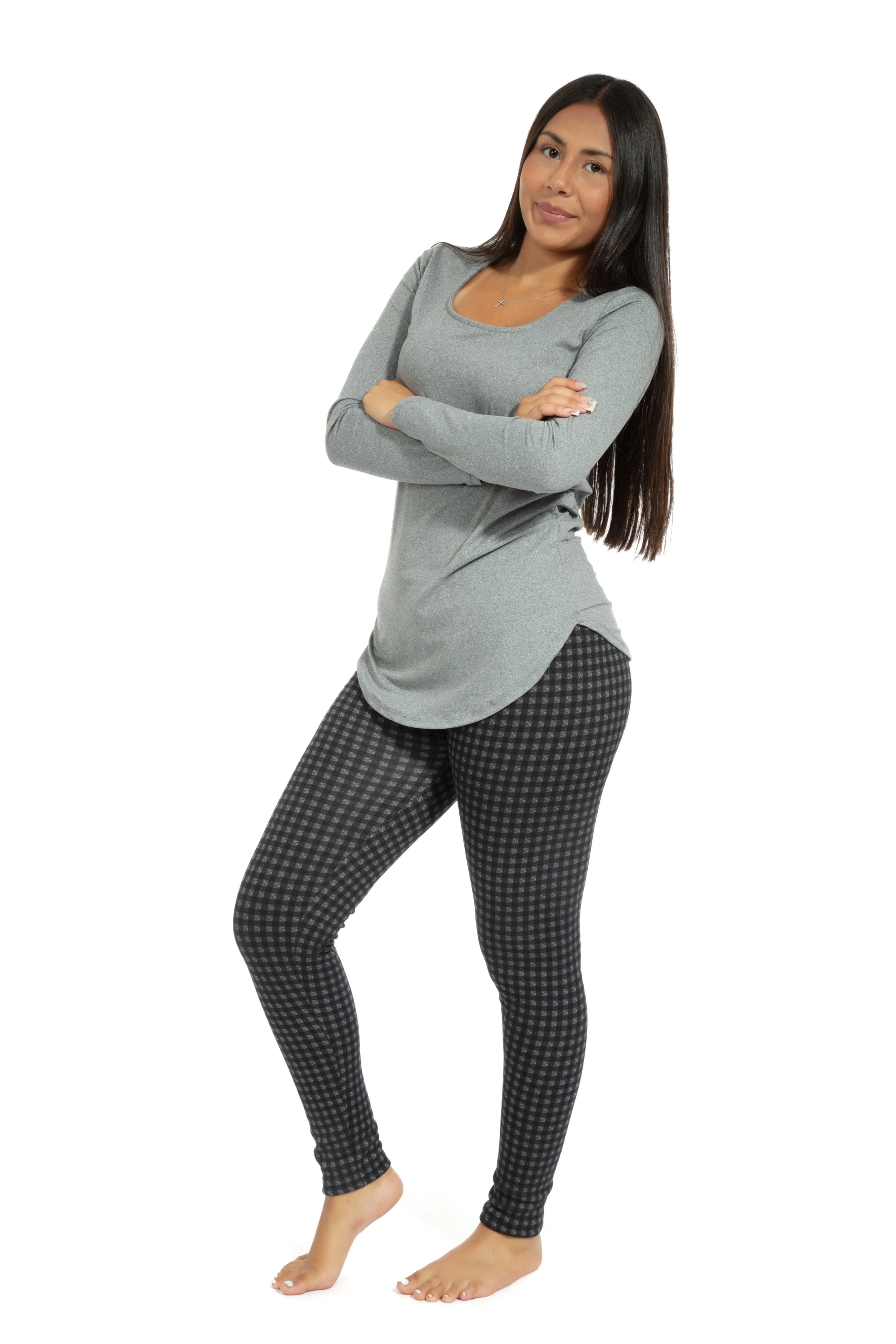 Tiny Squares - Cozy Lined Leggings sold by Just Cozy product image thumbnail 5