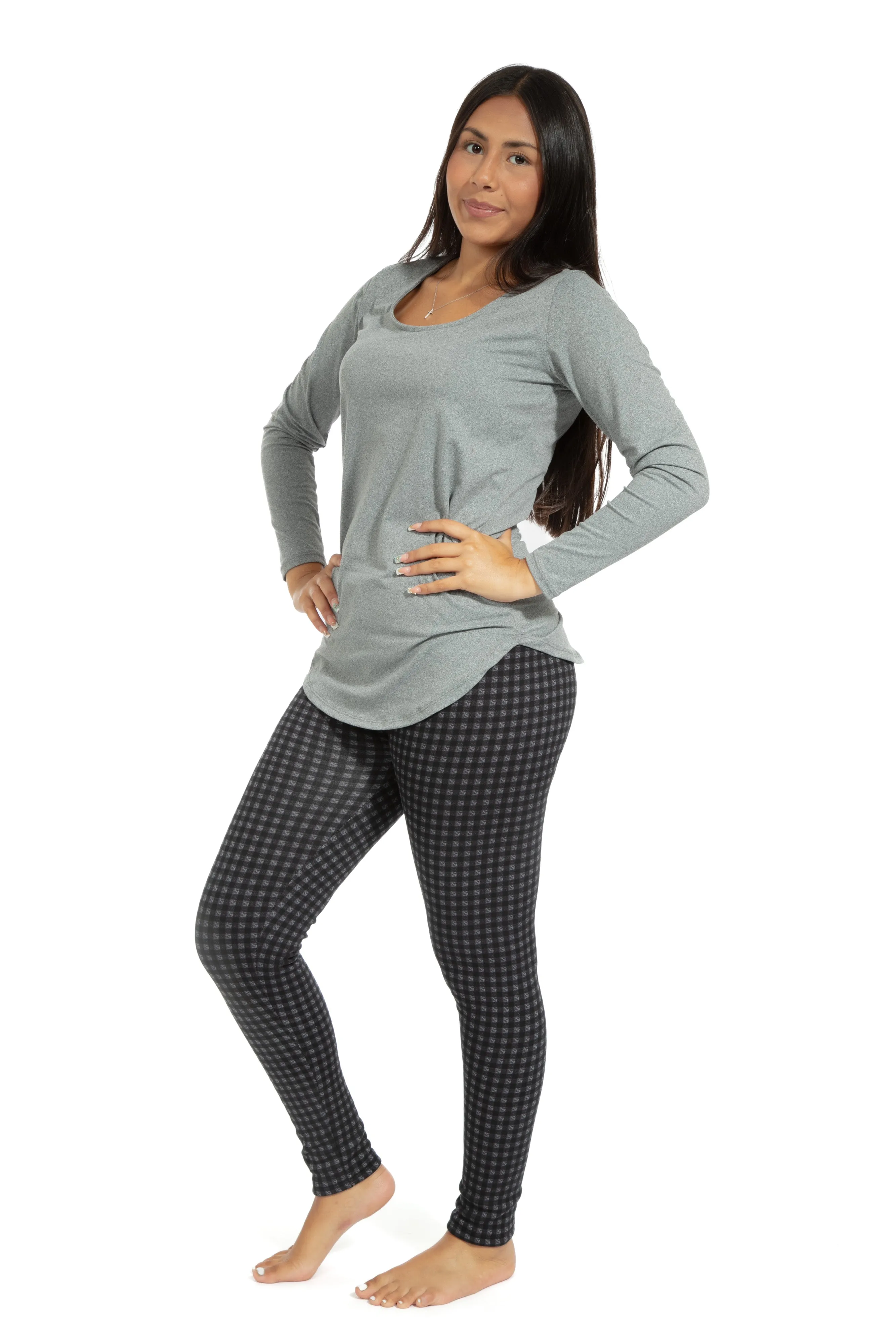 Tiny Squares - Cozy Lined Leggings sold by Just Cozy product image thumbnail 3