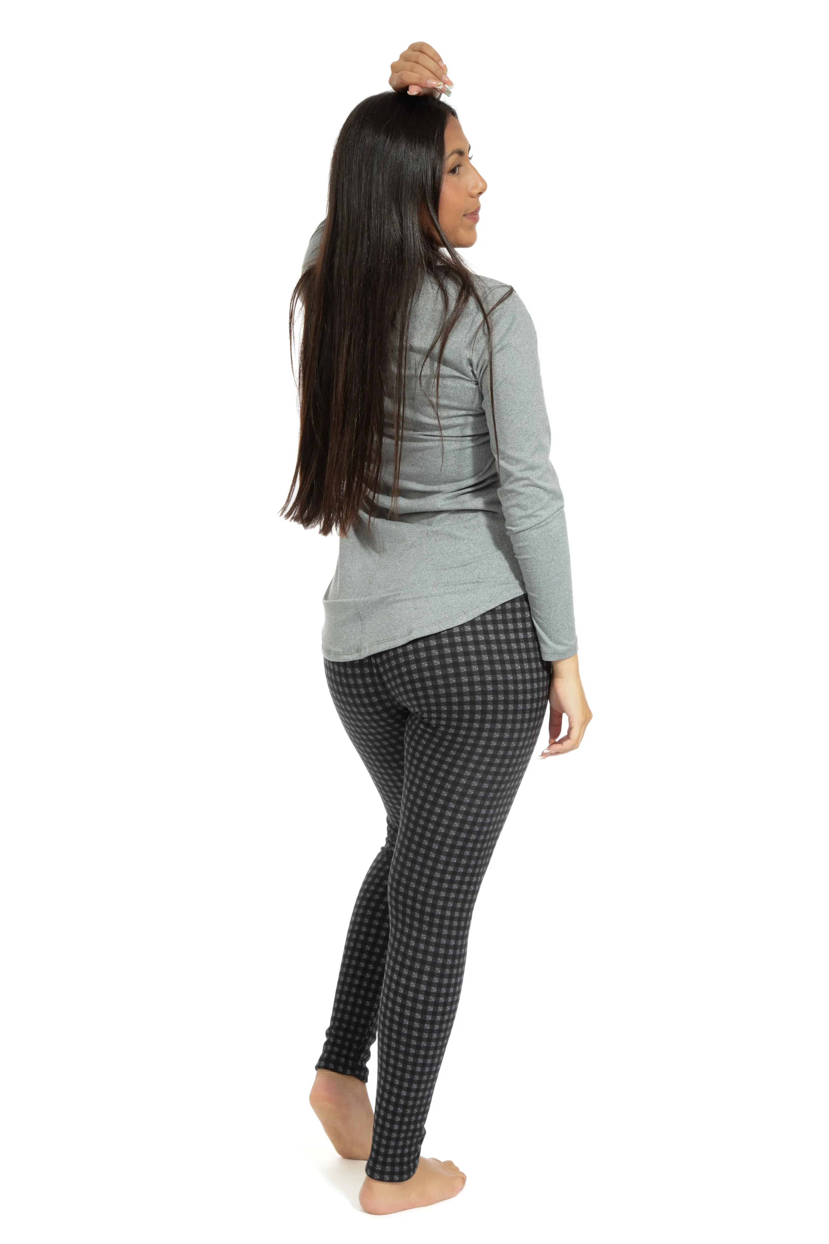 Tiny Squares - Cozy Lined Leggings sold by Just Cozy product image thumbnail 4