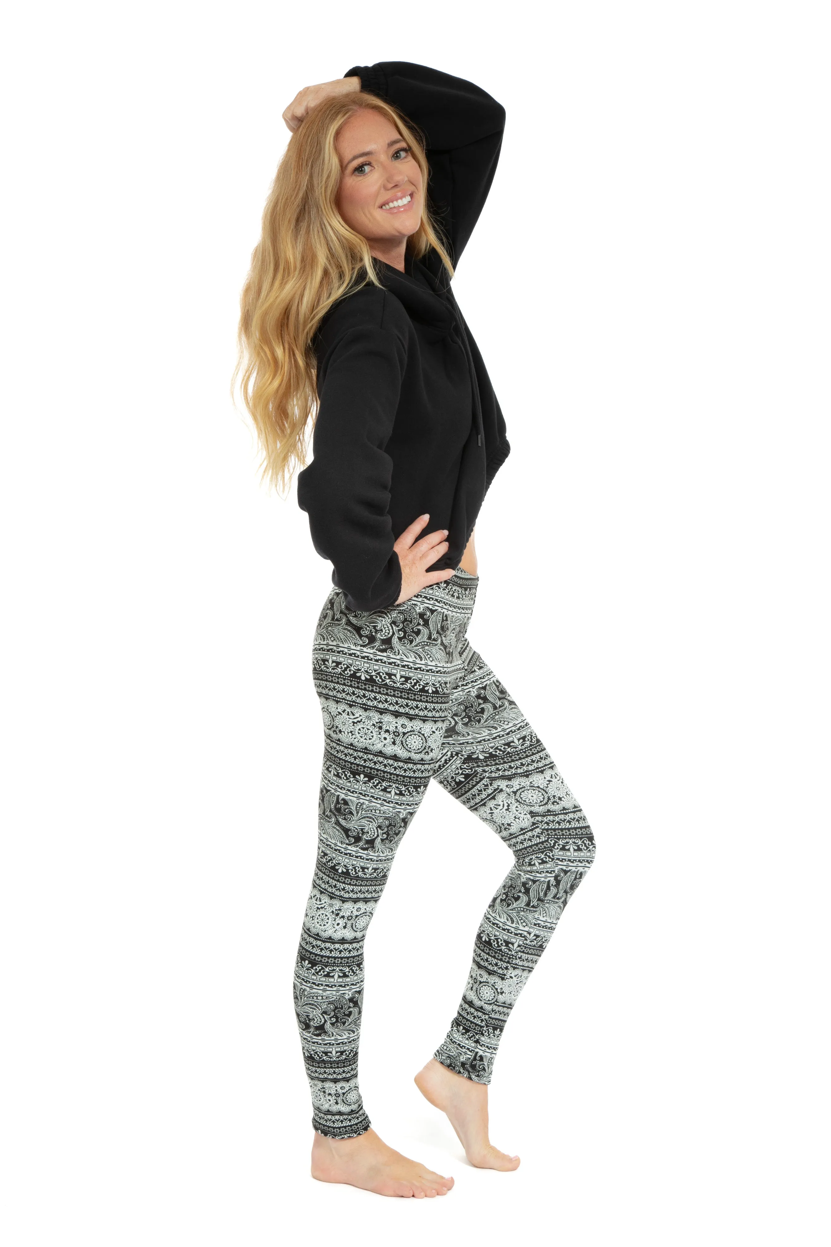 Royal Damask - Cozy Lined Leggings sold by Just Cozy product image thumbnail 2