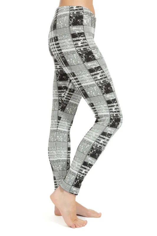 Black & White Abstract - Cozy Lined Leggings sold by Just Cozy