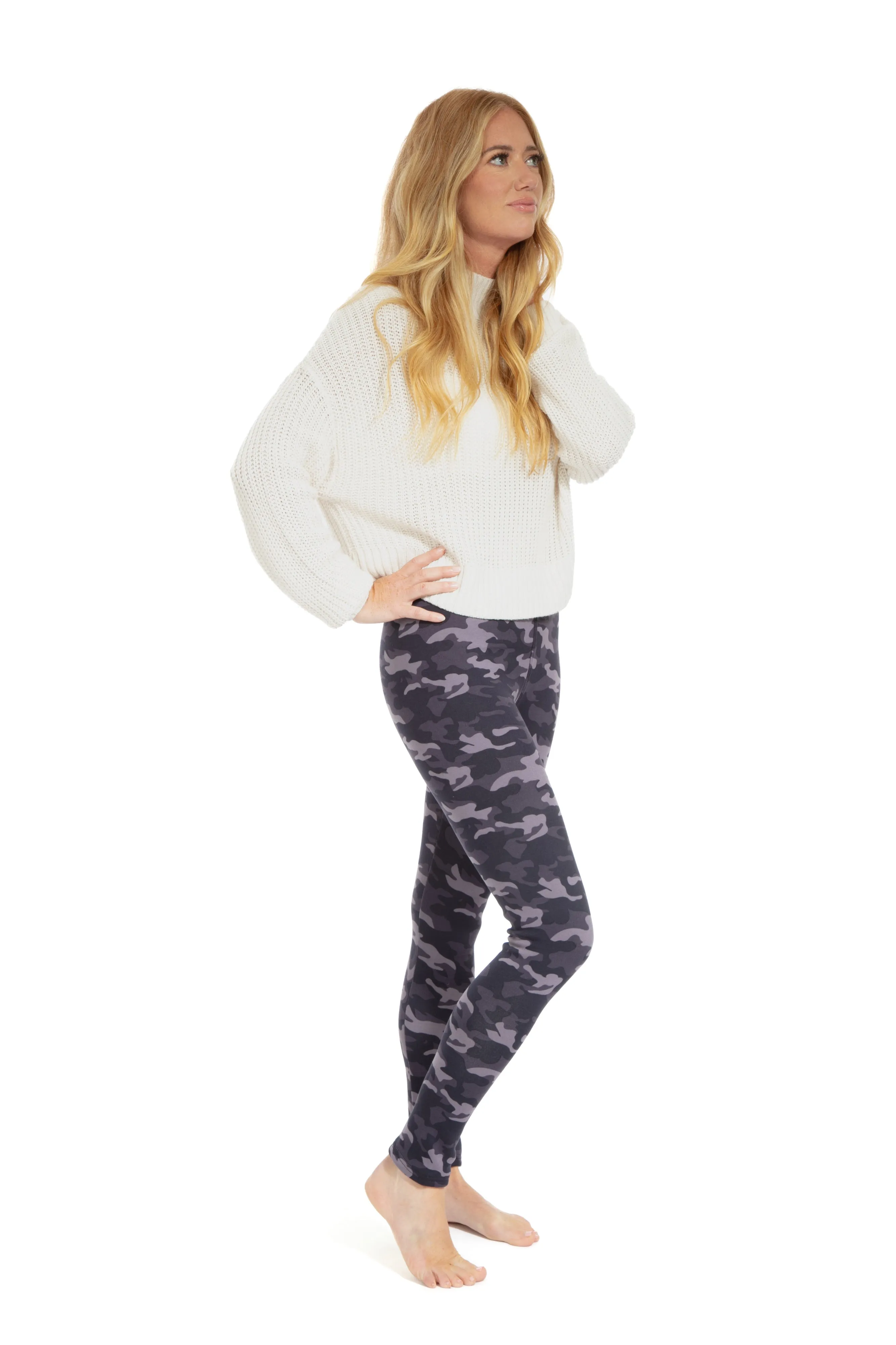 Purple Camouflage - Cozy Lined Leggings sold by Just Cozy product image thumbnail 4