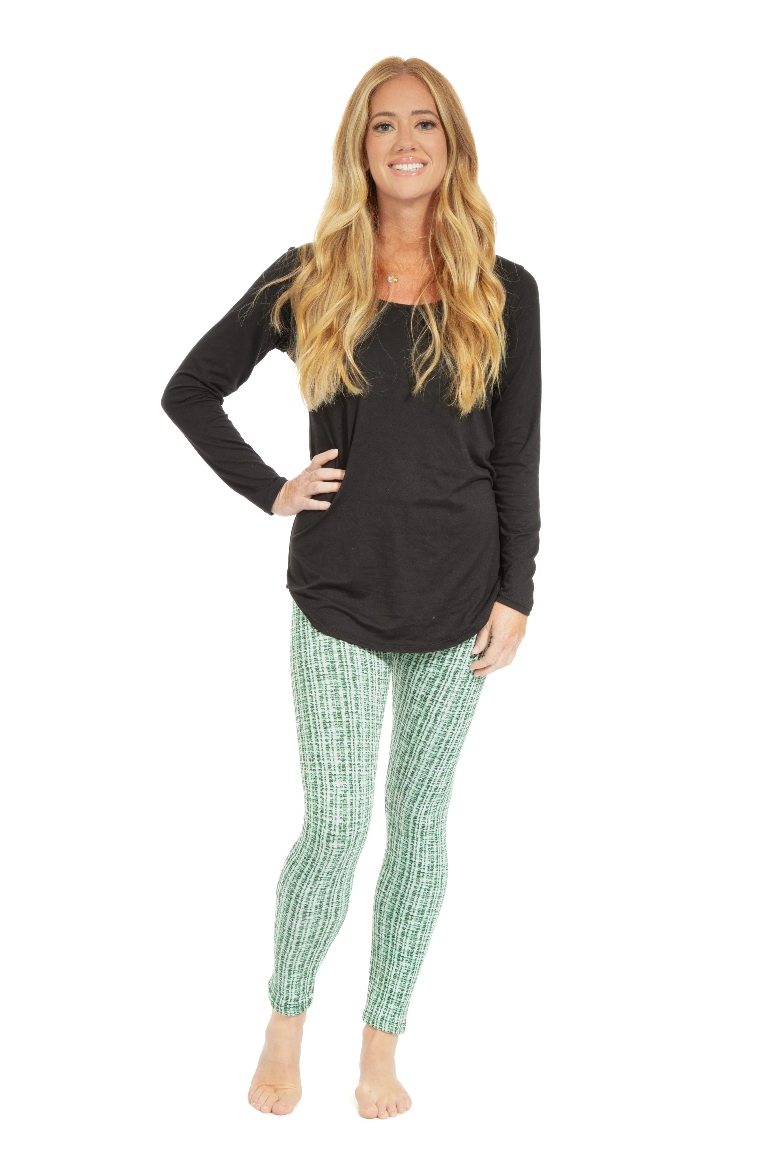 Green Design - Cozy Lined Leggings sold by Just Cozy product image thumbnail 3