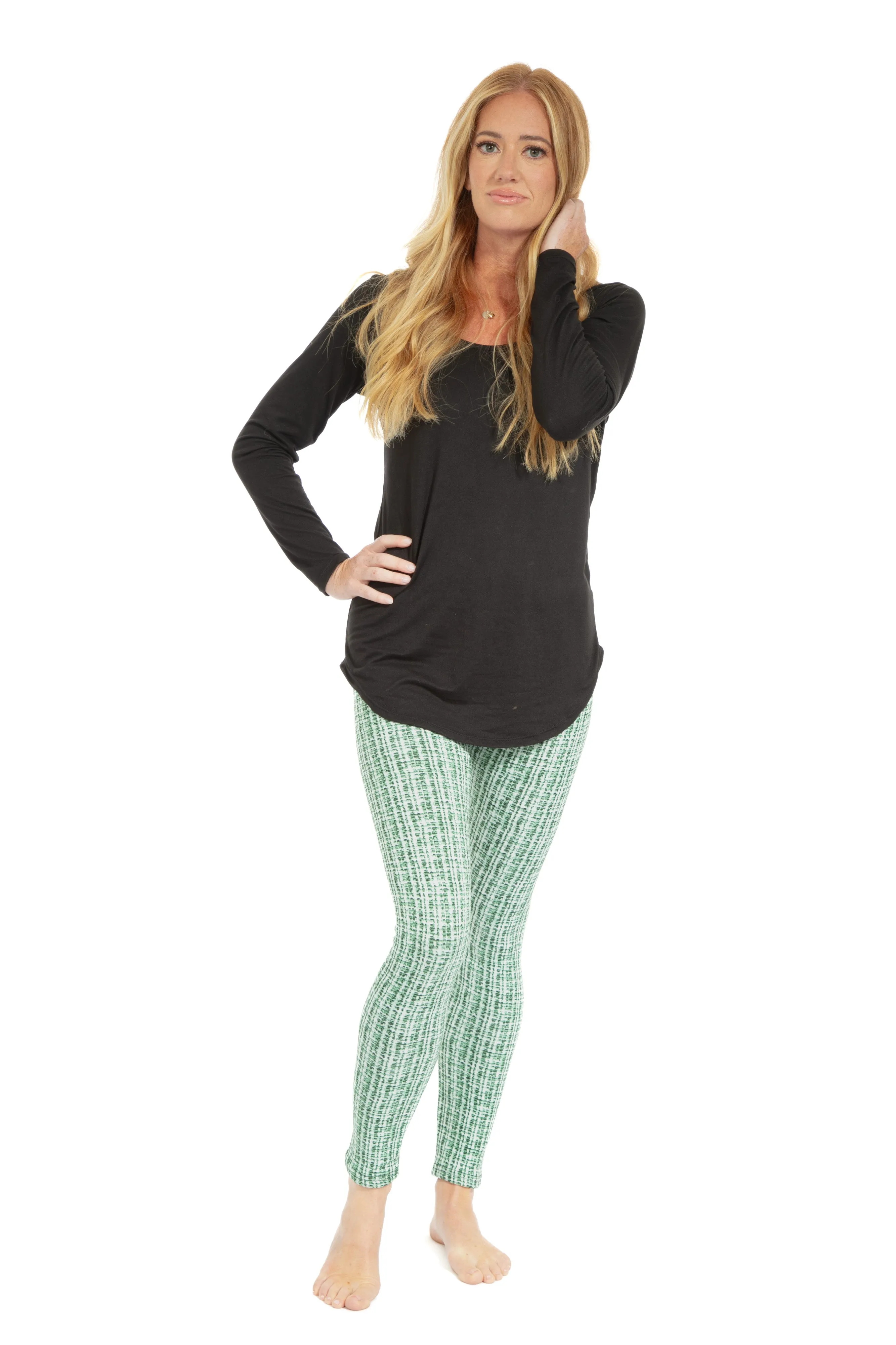 Green Design - Cozy Lined Leggings sold by Just Cozy product image thumbnail 2