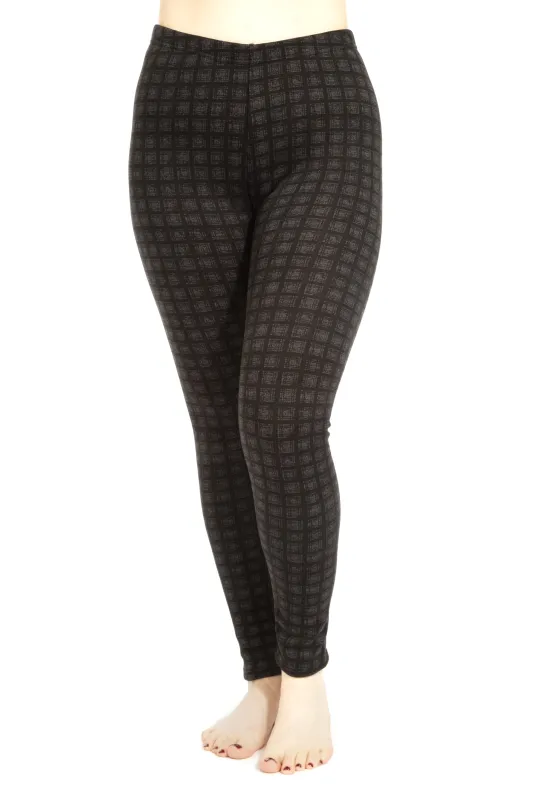 Black Gingham - Cozy Lined Leggings sold by Just Cozy