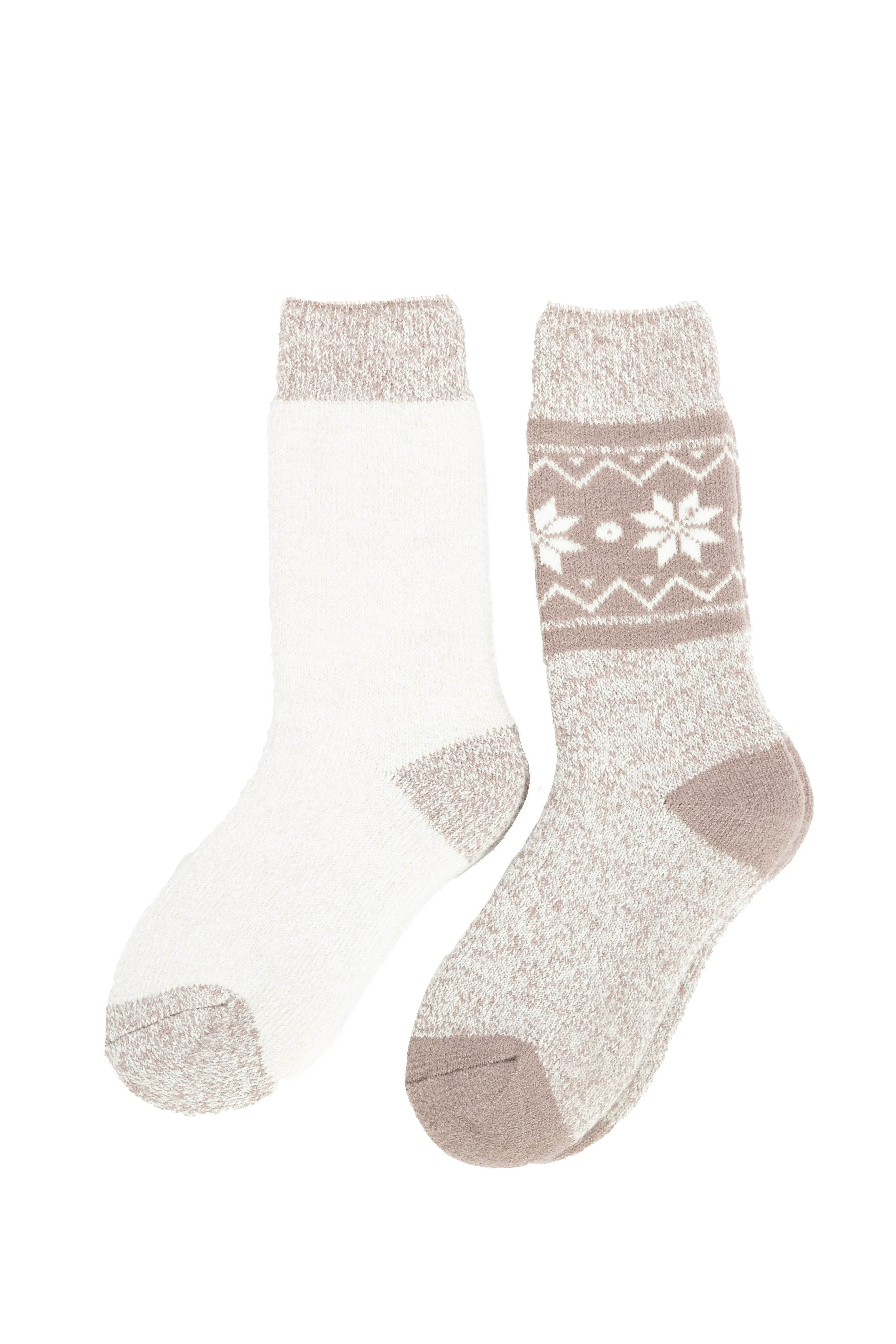 Walnut & Beige - Thermal Socks sold by Just Cozy product image thumbnail 2