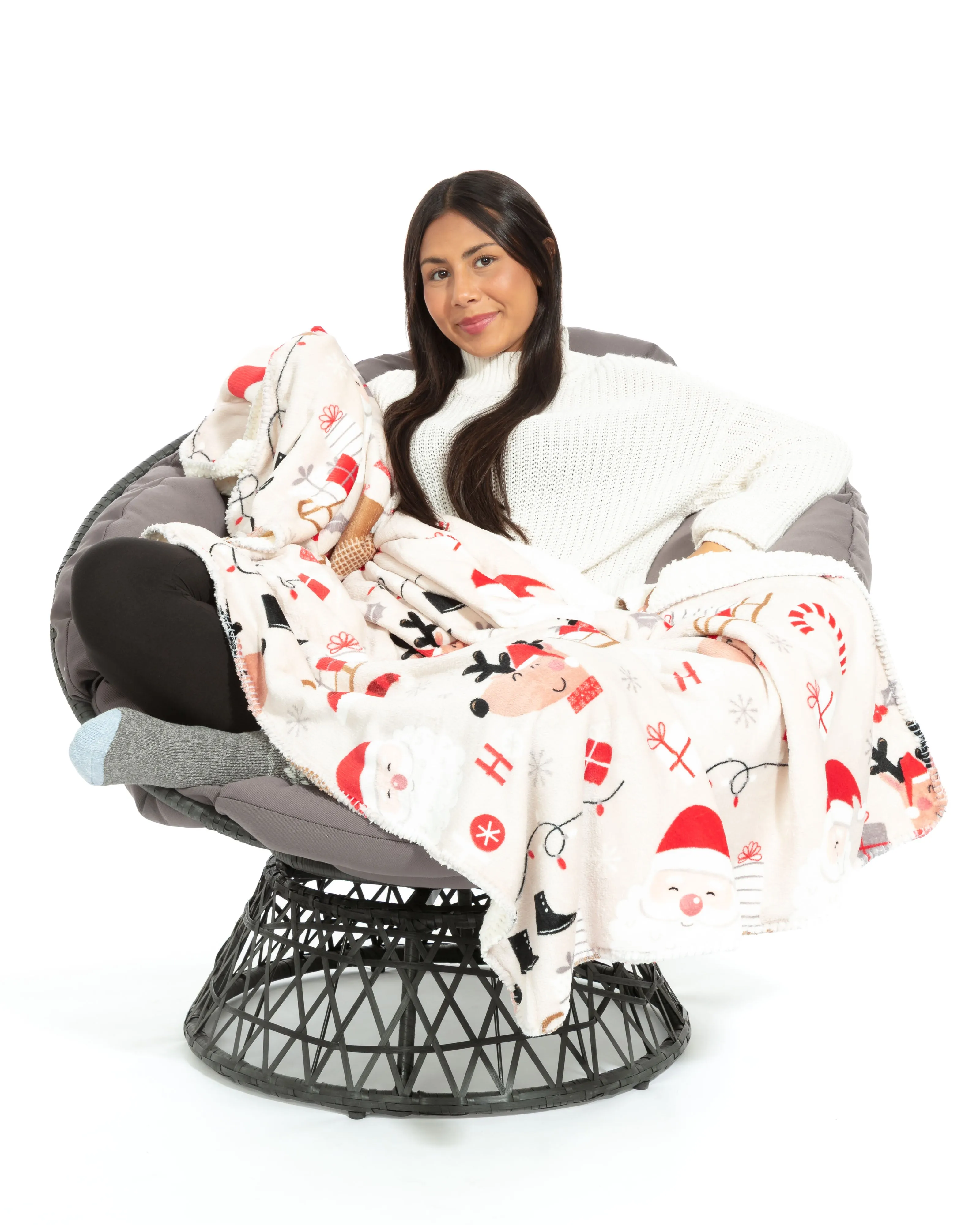 Cozy Claus - Sherpa Blanket sold by Just Cozy product image thumbnail 2