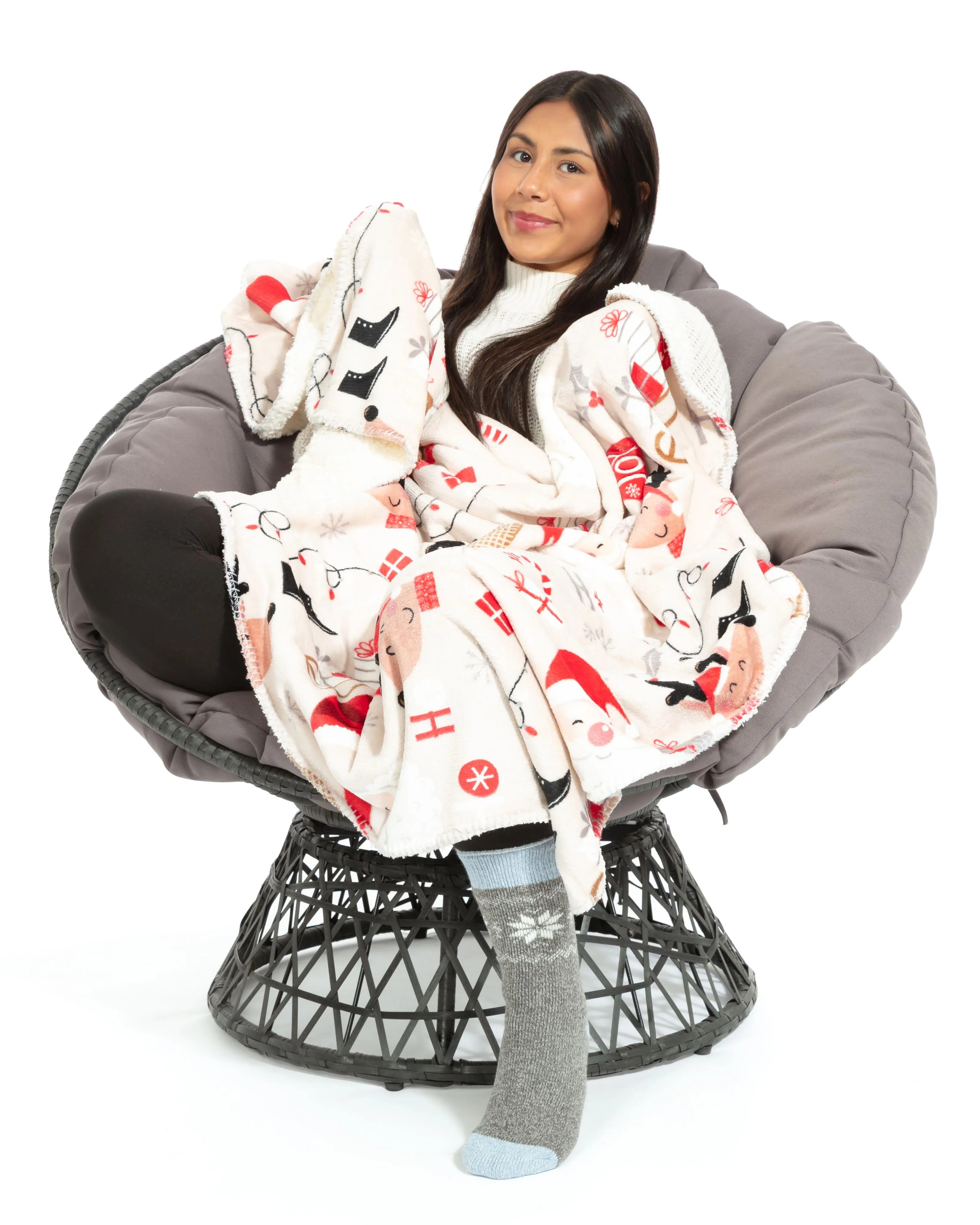 Cozy Claus - Sherpa Blanket sold by Just Cozy product image thumbnail 4