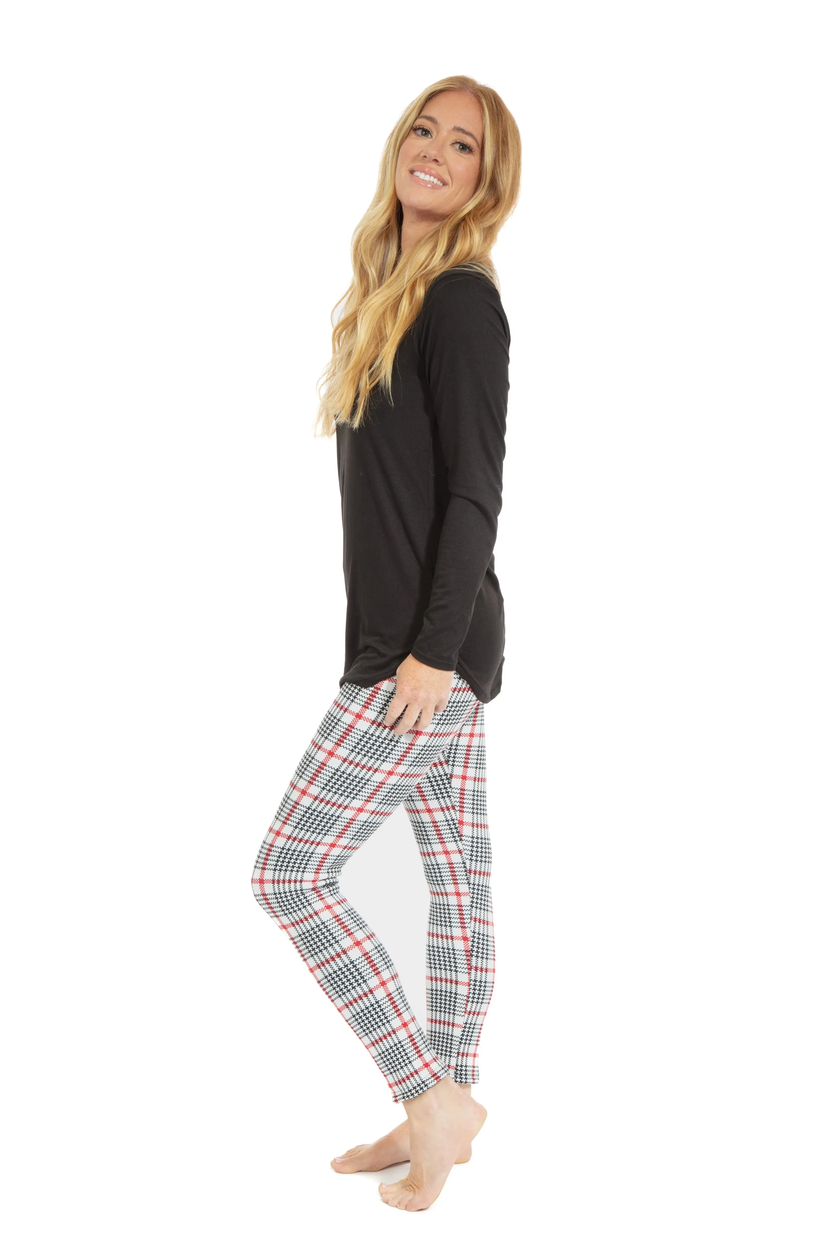 Red Line Tartan - Cozy Lined Leggings sold by Just Cozy product image thumbnail 4