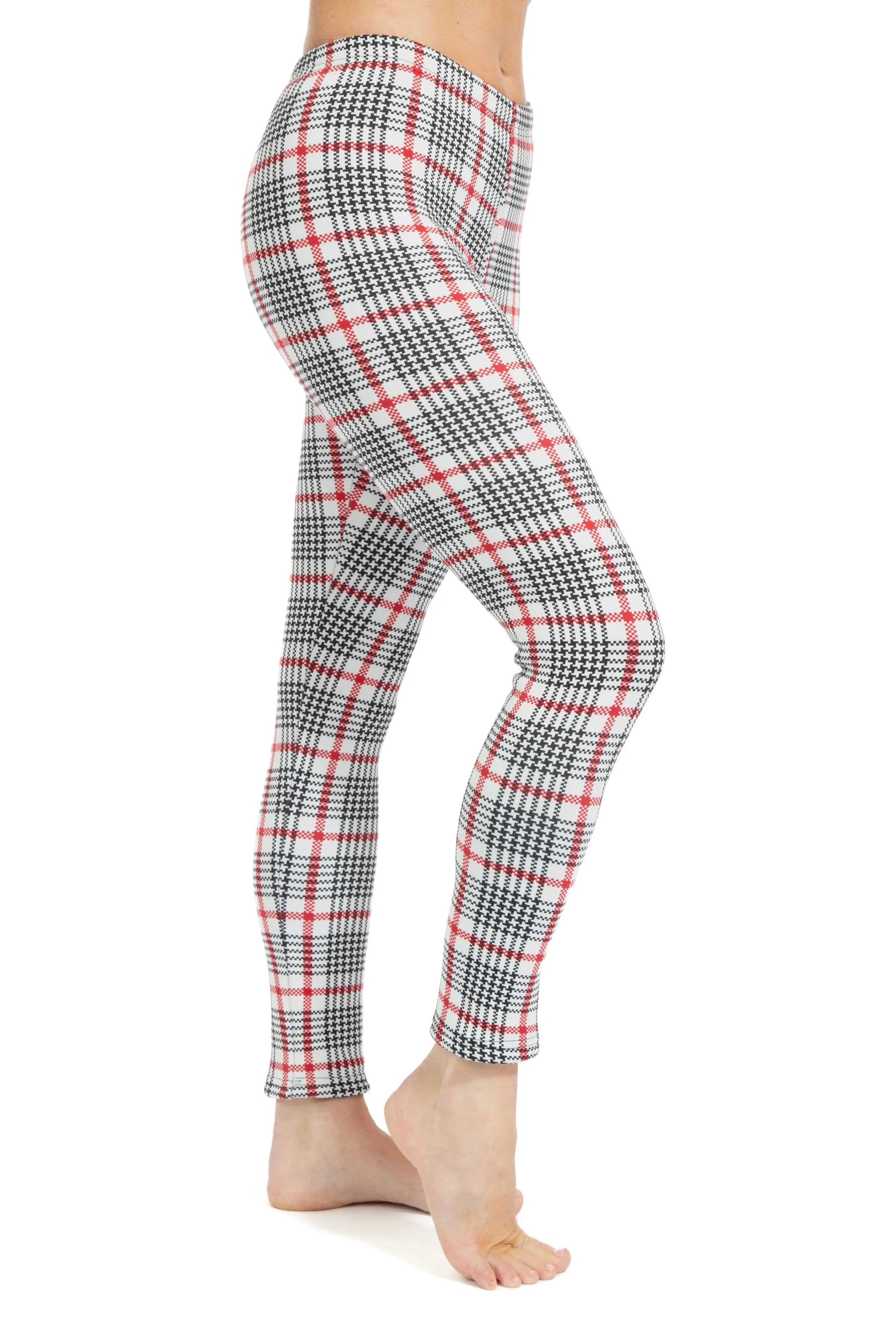 Red Line Tartan - Cozy Lined Leggings sold by Just Cozy