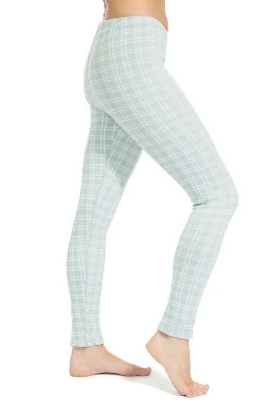 Aqua Plaid - Cozy Lined Leggings sold by Just Cozy
