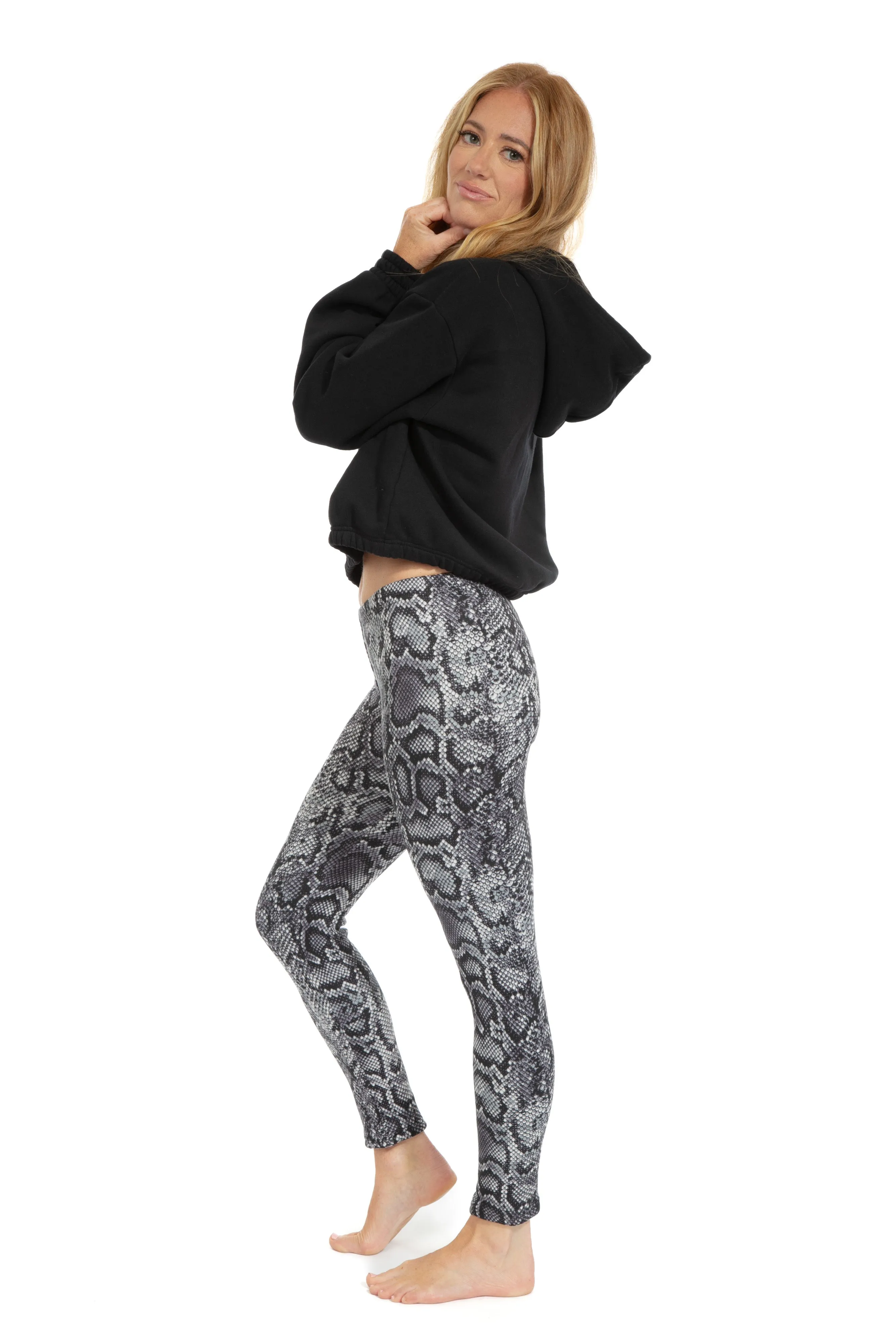 Gray Snake - Cozy Lined Leggings sold by Just Cozy product image thumbnail 3