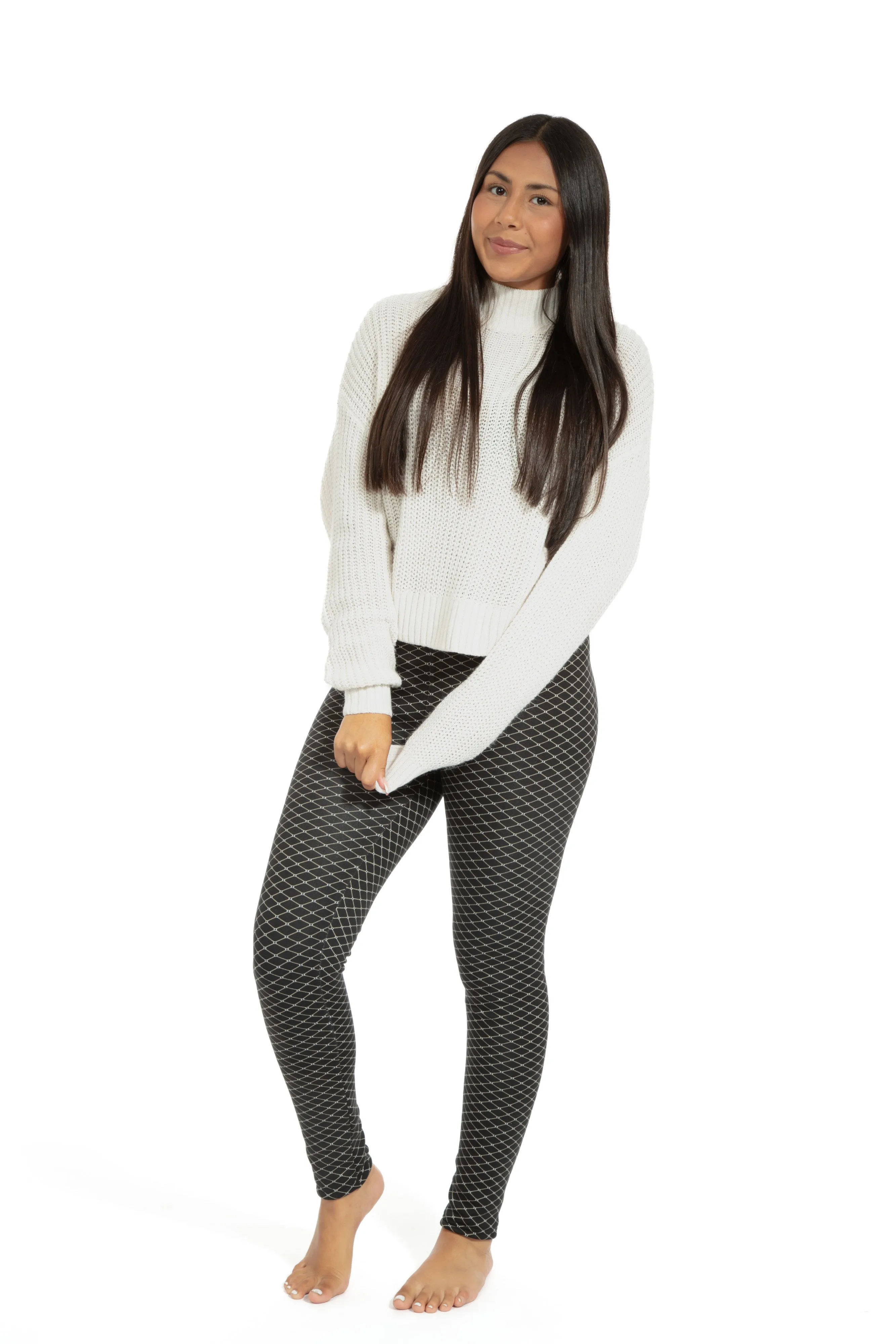 B&W Prints - Cozy Lined Leggings sold by Just Cozy product image thumbnail 5