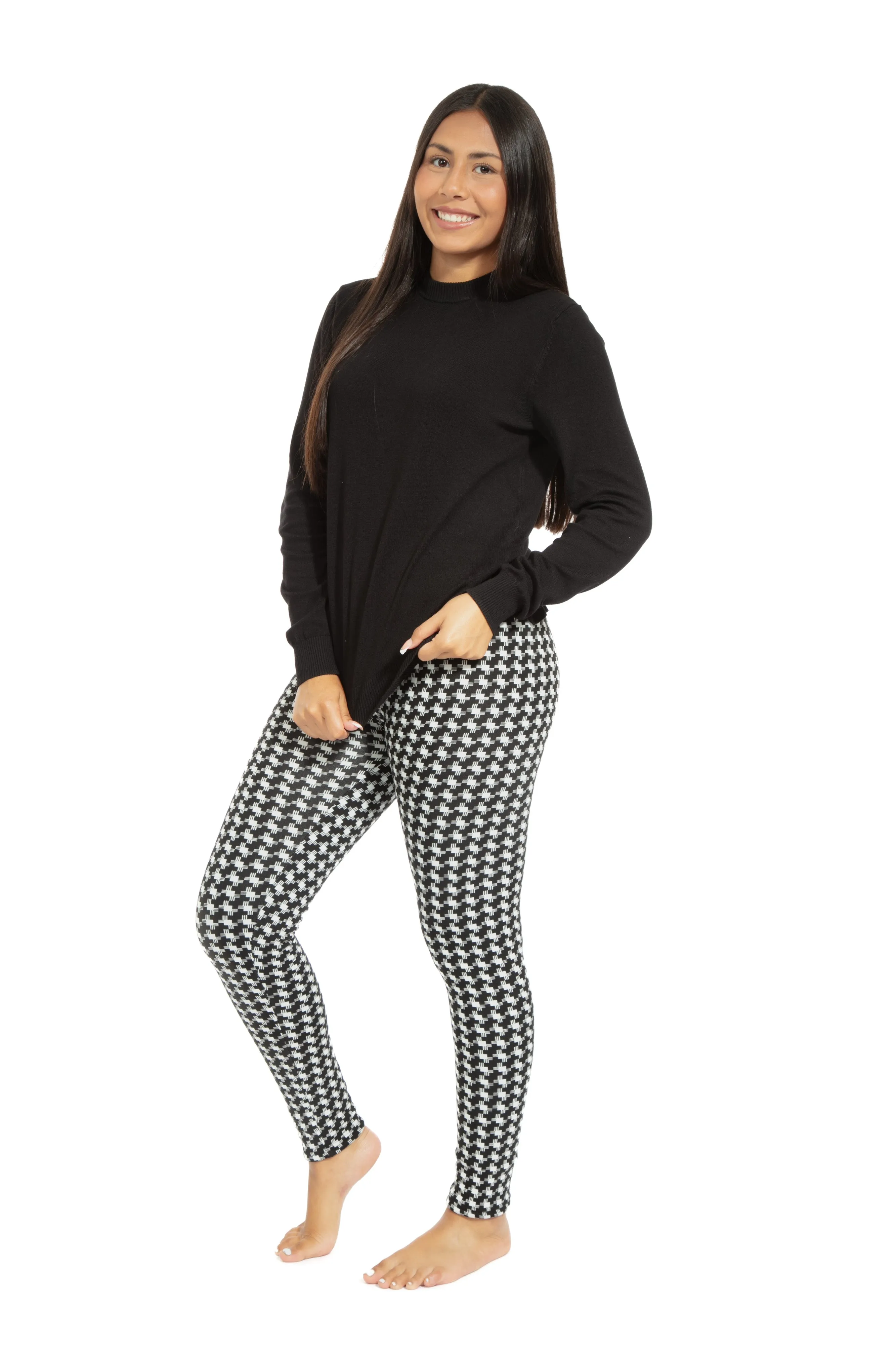 Black Xcross - Cozy Lined Leggings sold by Just Cozy product image thumbnail 5