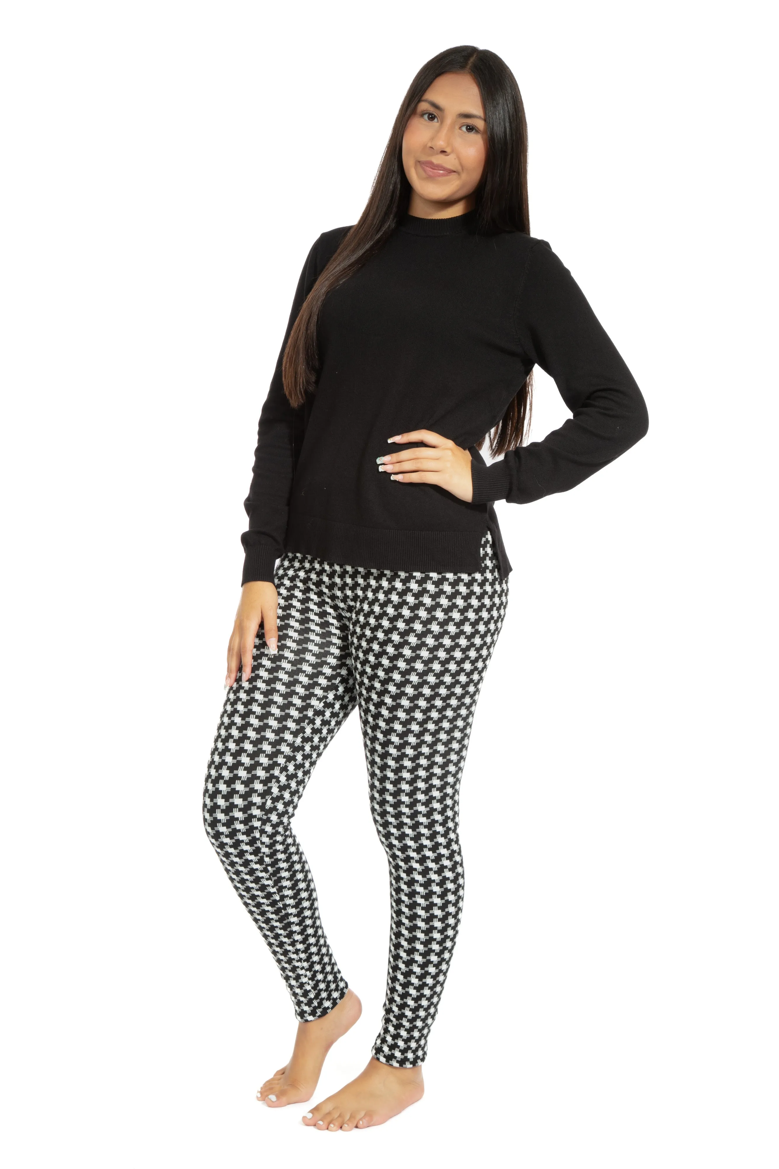 Black Xcross - Cozy Lined Leggings sold by Just Cozy product image thumbnail 2