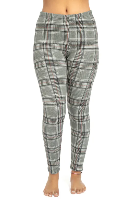Glen Squares - Cozy Lined Leggings sold by Just Cozy