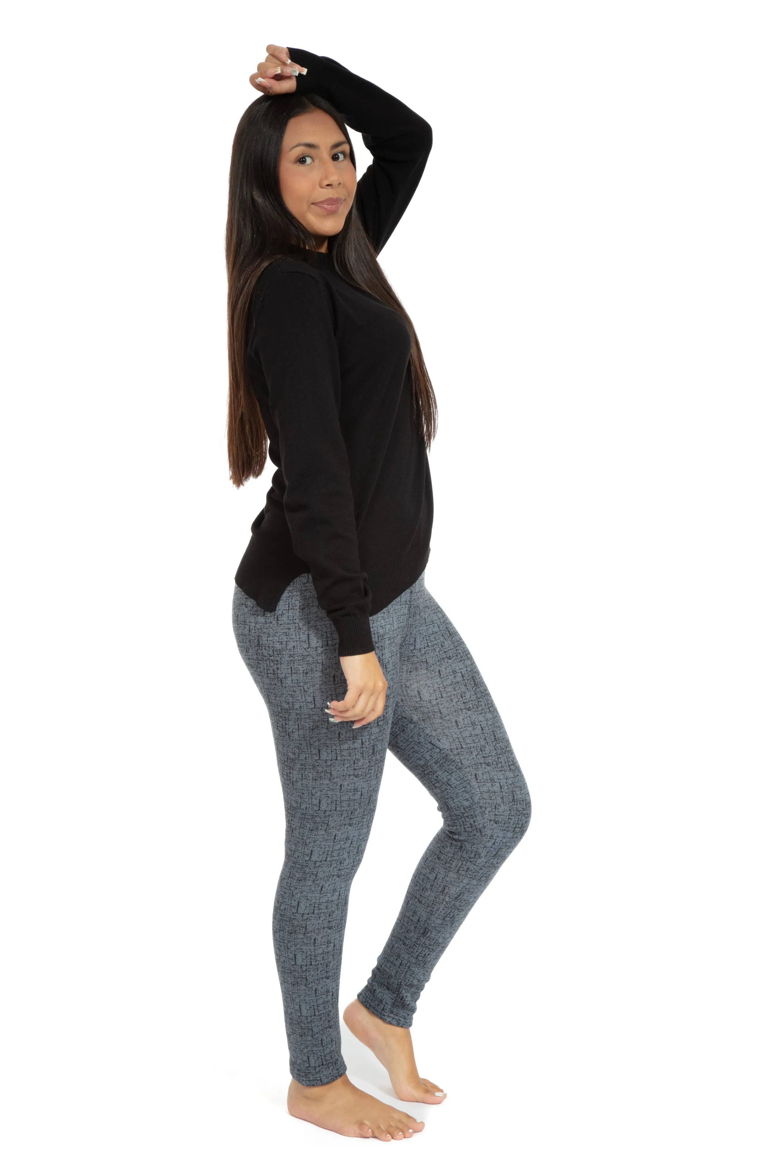 Marbled Gray - Cozy Lined Leggings sold by Just Cozy product image thumbnail 3