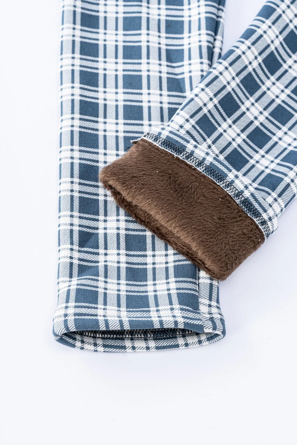 Bluish Tartan - Cozy Lined Leggings sold by Just Cozy product image thumbnail 5