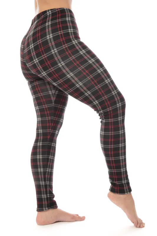Scottish Red Lines - Cozy Lined Leggings sold by Just Cozy