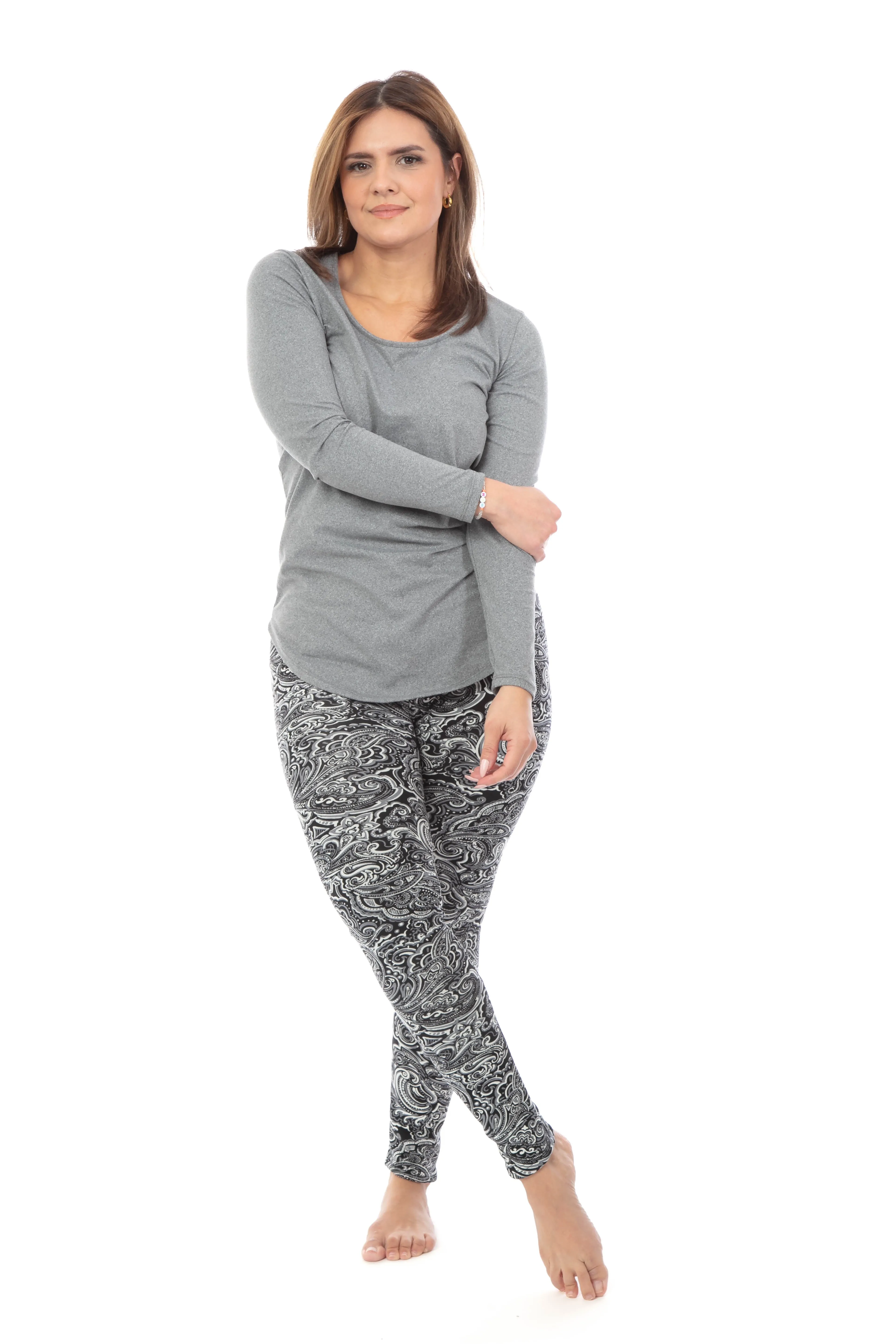 B&W Garden - Cozy Lined Leggings sold by Just Cozy product image thumbnail 4