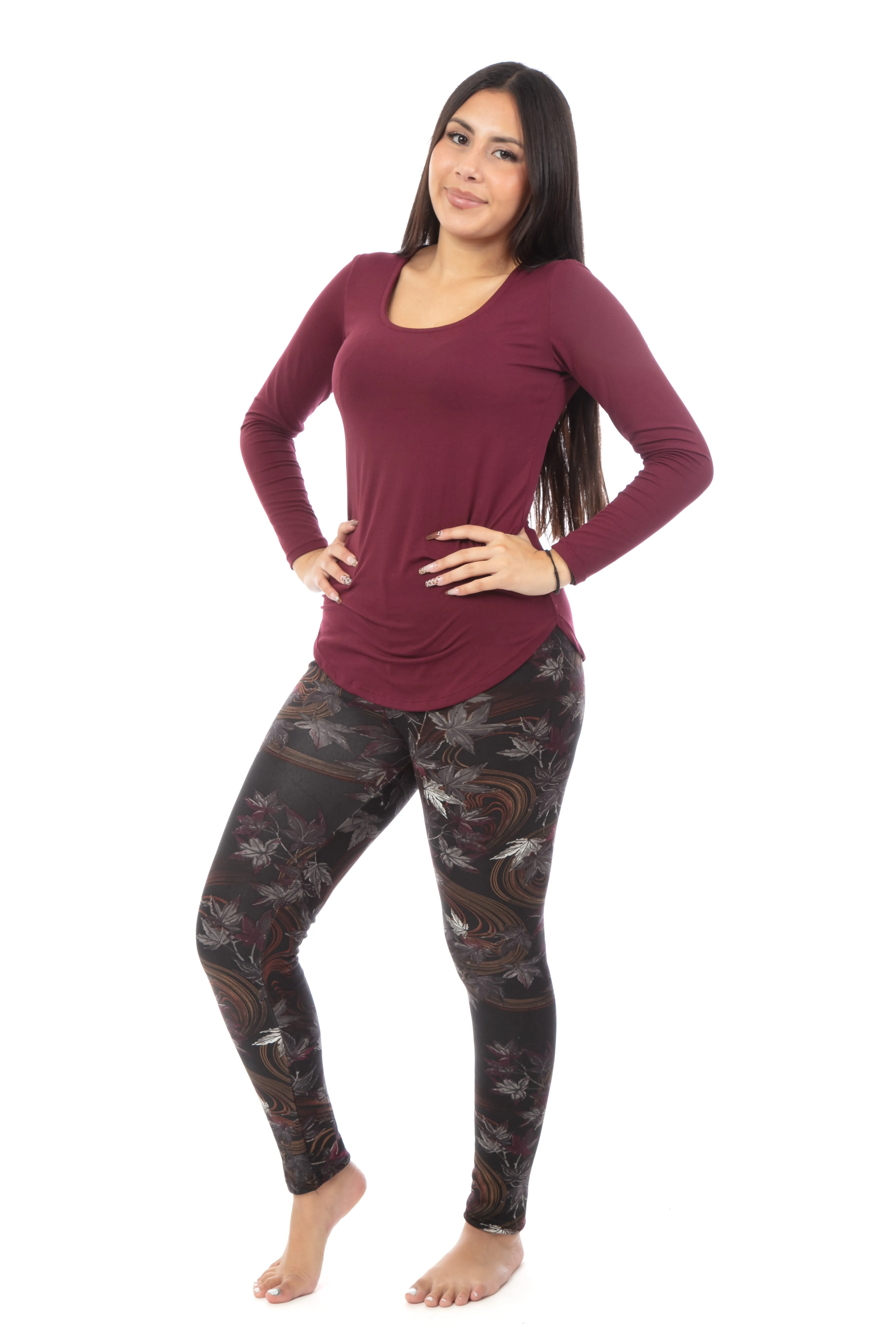 Forest Leaves - Cozy Lined Leggings sold by Just Cozy product image thumbnail 2