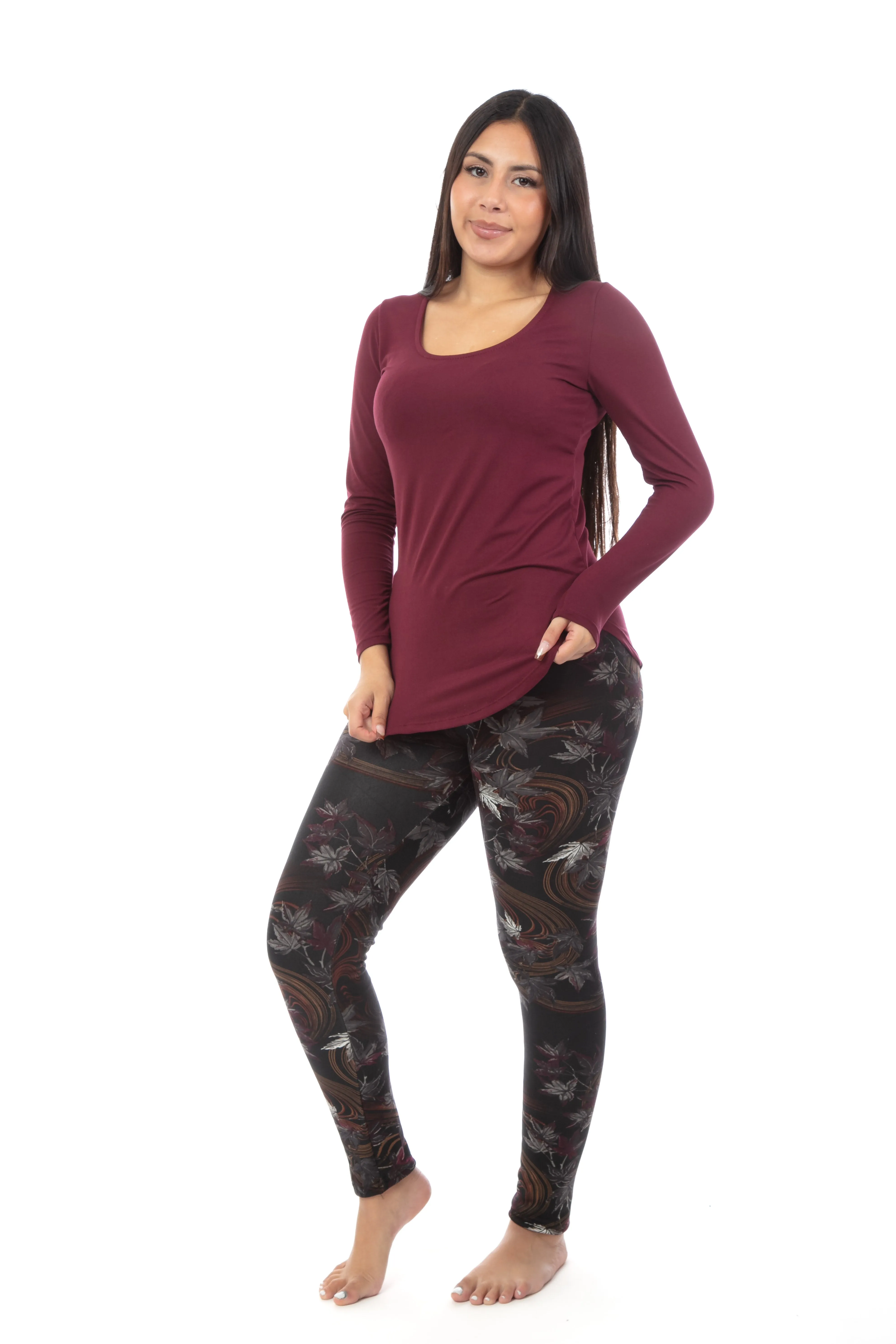 Forest Leaves - Cozy Lined Leggings sold by Just Cozy product image thumbnail 3