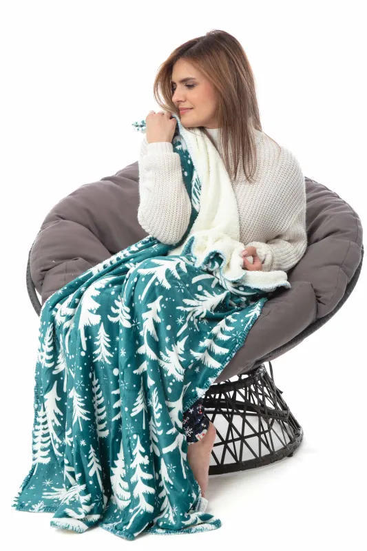 Christmas Eve - Sherpa Blanket sold by Just Cozy
