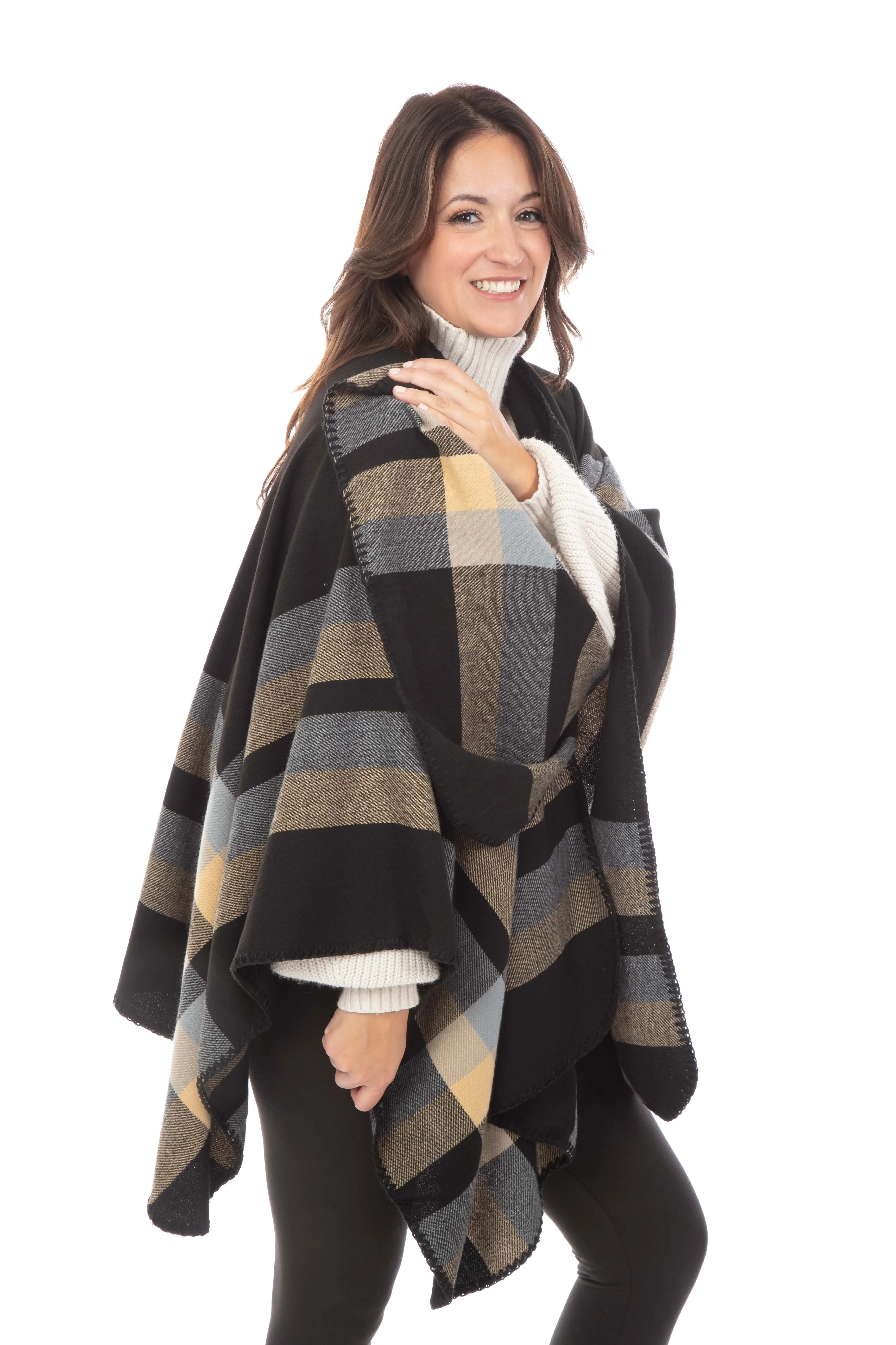 Haley - Poncho Scarf sold by Just Cozy