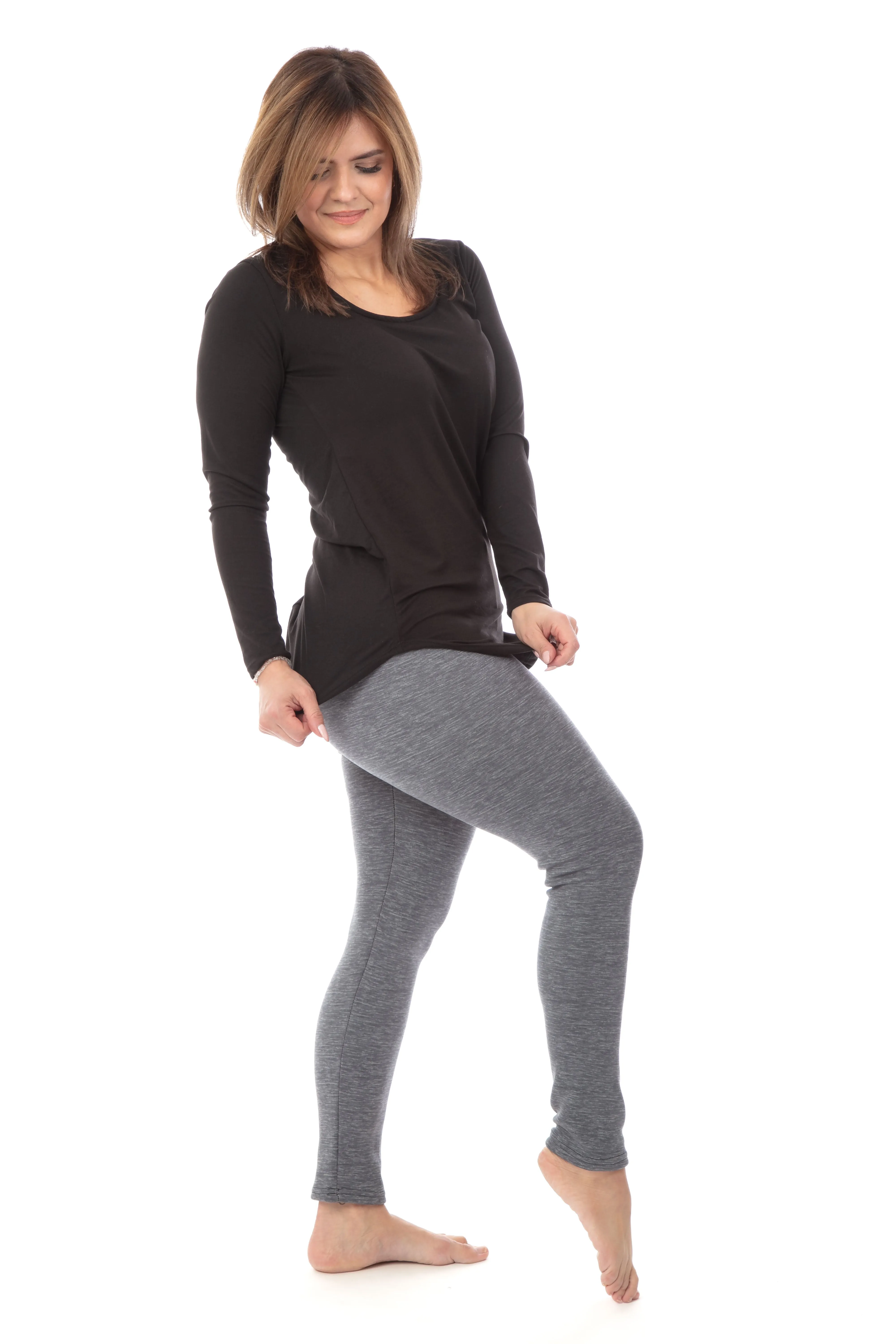 Speckled Gray - Cozy Lined Leggings sold by Just Cozy product image thumbnail 5