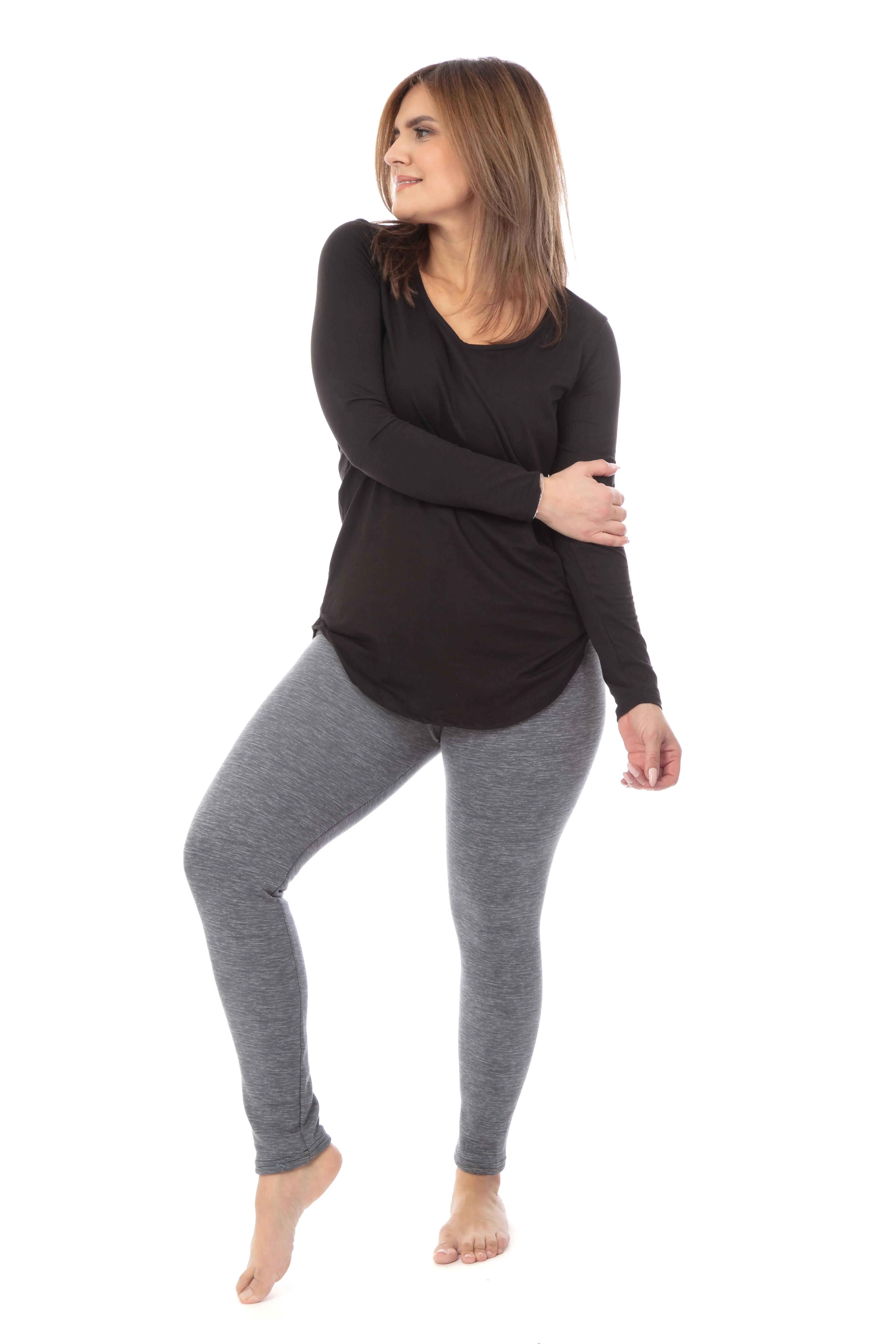 Speckled Gray - Cozy Lined Leggings sold by Just Cozy product image thumbnail 2