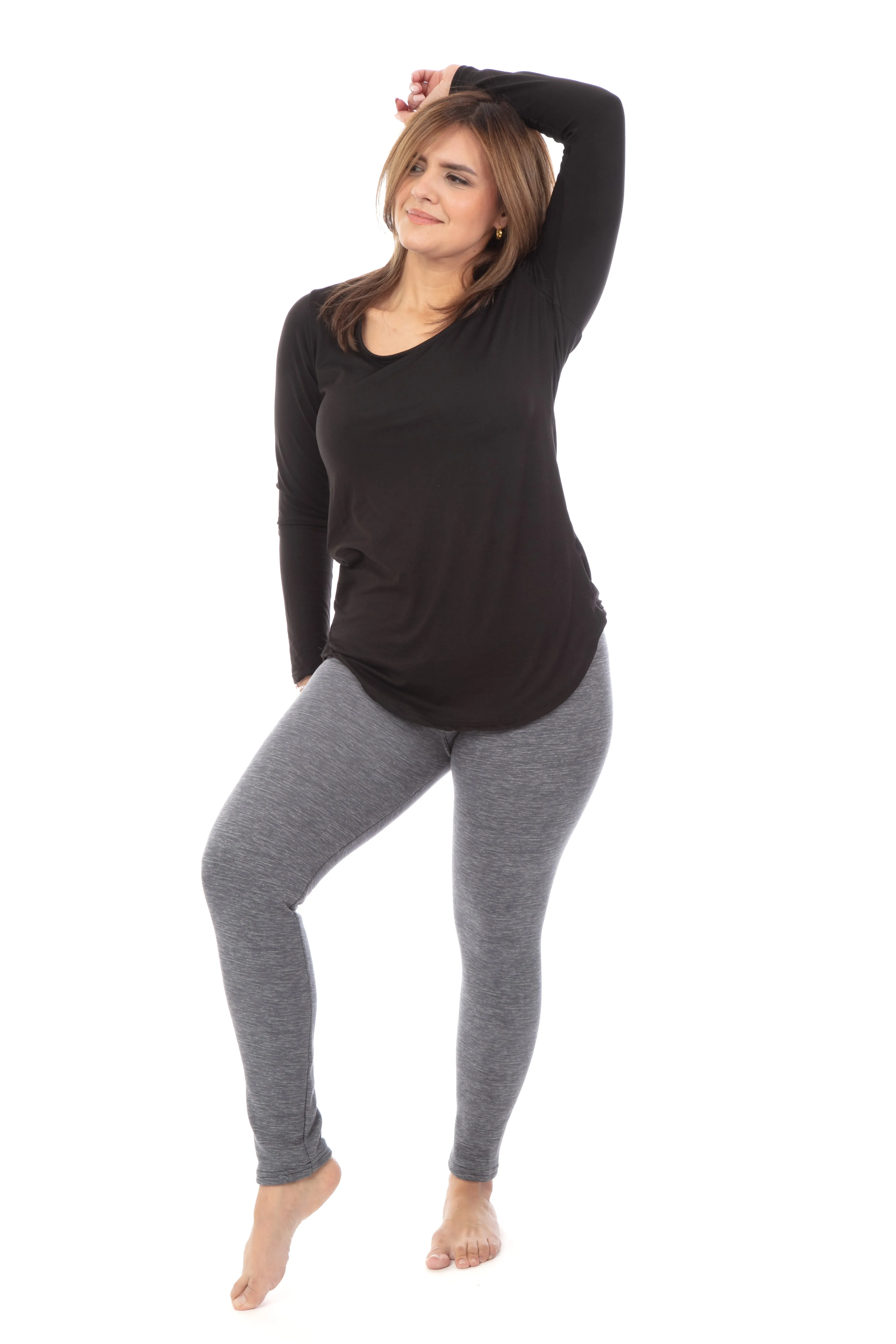 Speckled Gray - Cozy Lined Leggings sold by Just Cozy product image thumbnail 3