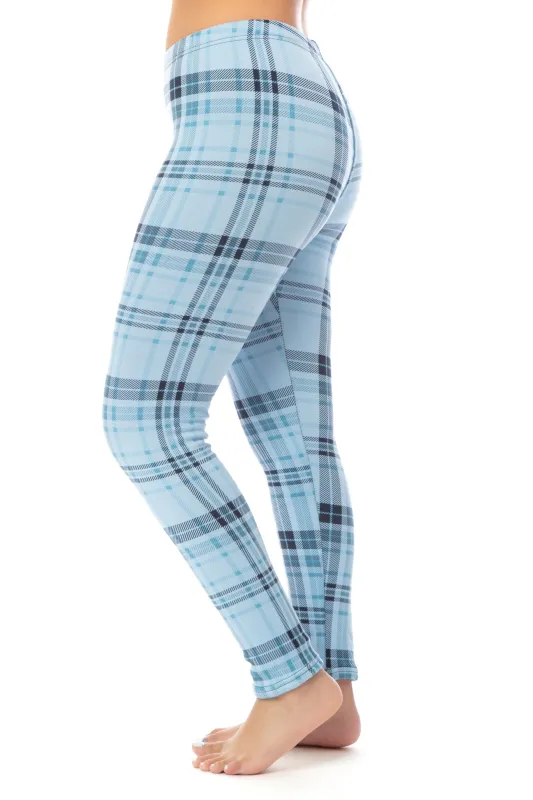 Blue Squares - Cozy Lined Leggings sold by Just Cozy