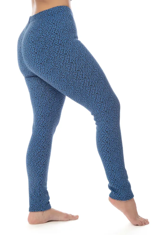 Jade Blue Leopard - Cozy Lined Leggings sold by Just Cozy
