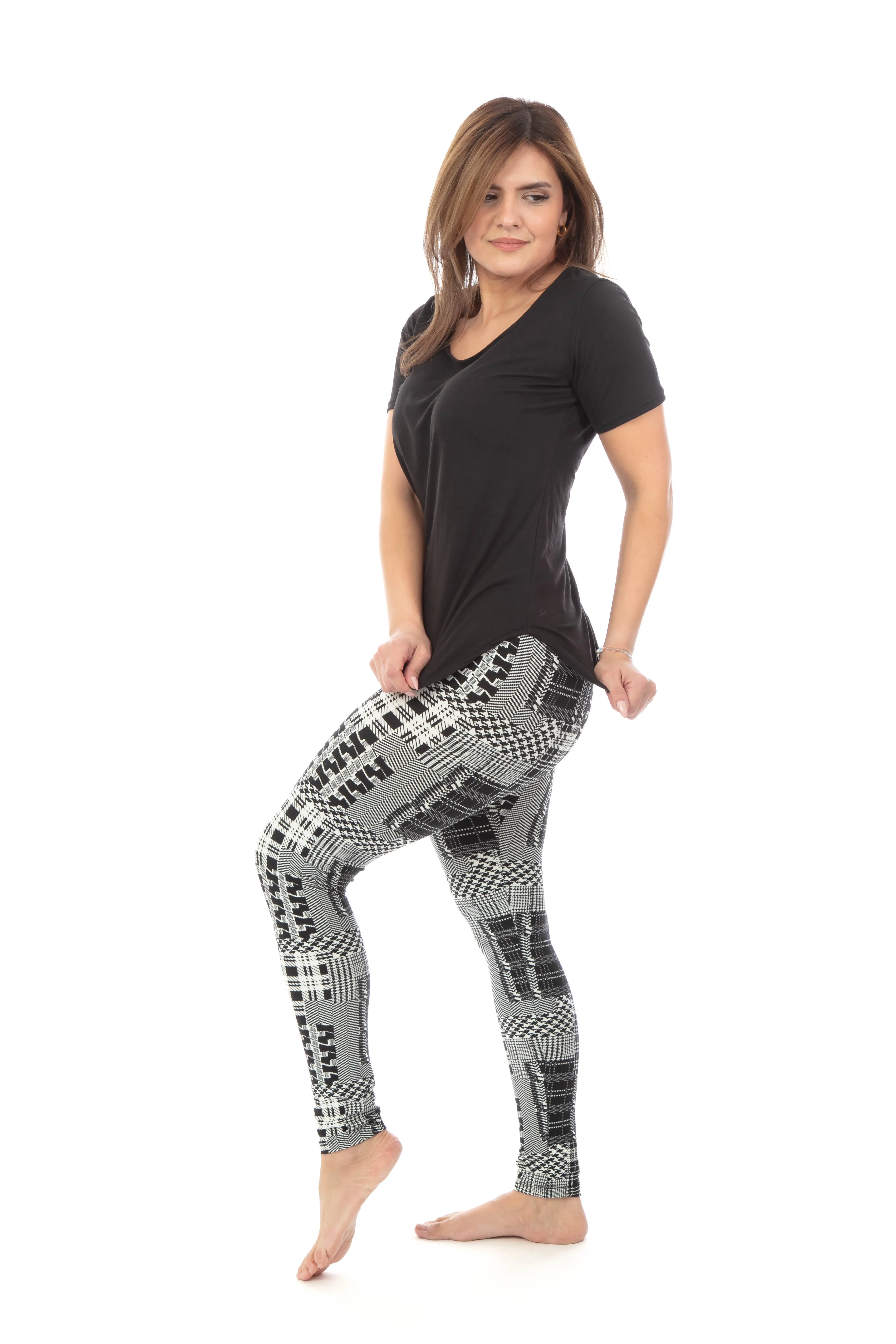 Black & White Abstract - All Season Leggings sold by Just Cozy product image thumbnail 5