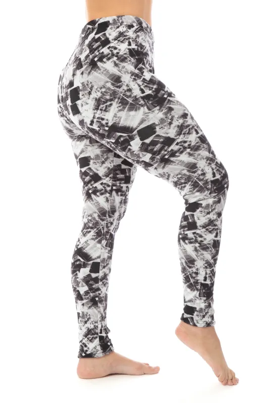 B&W Abstract - Cozy Lined Leggings sold by Just Cozy