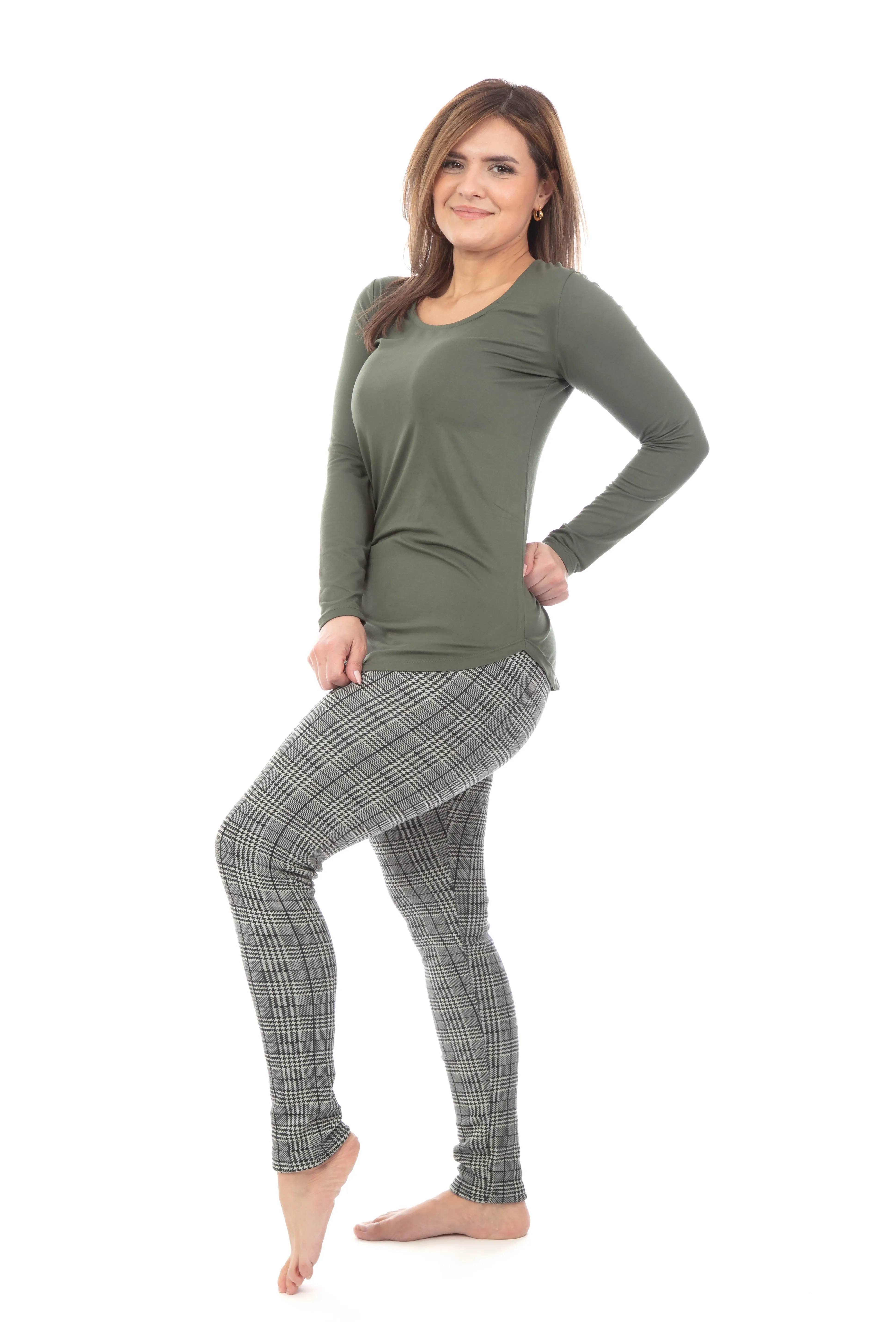 Glen Plaid - Cozy Lined Leggings sold by Just Cozy product image thumbnail 4