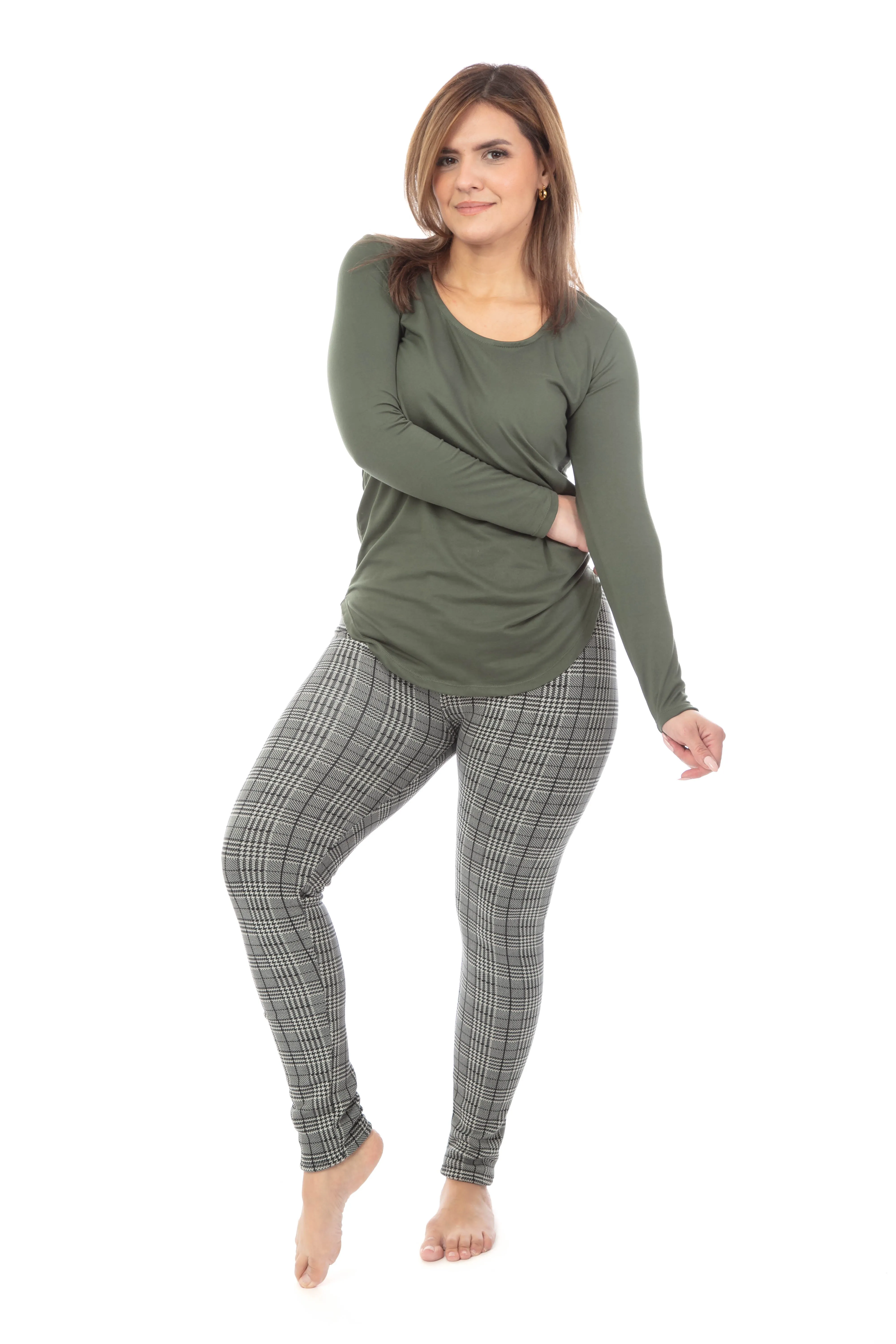 Glen Plaid - Cozy Lined Leggings sold by Just Cozy product image thumbnail 2