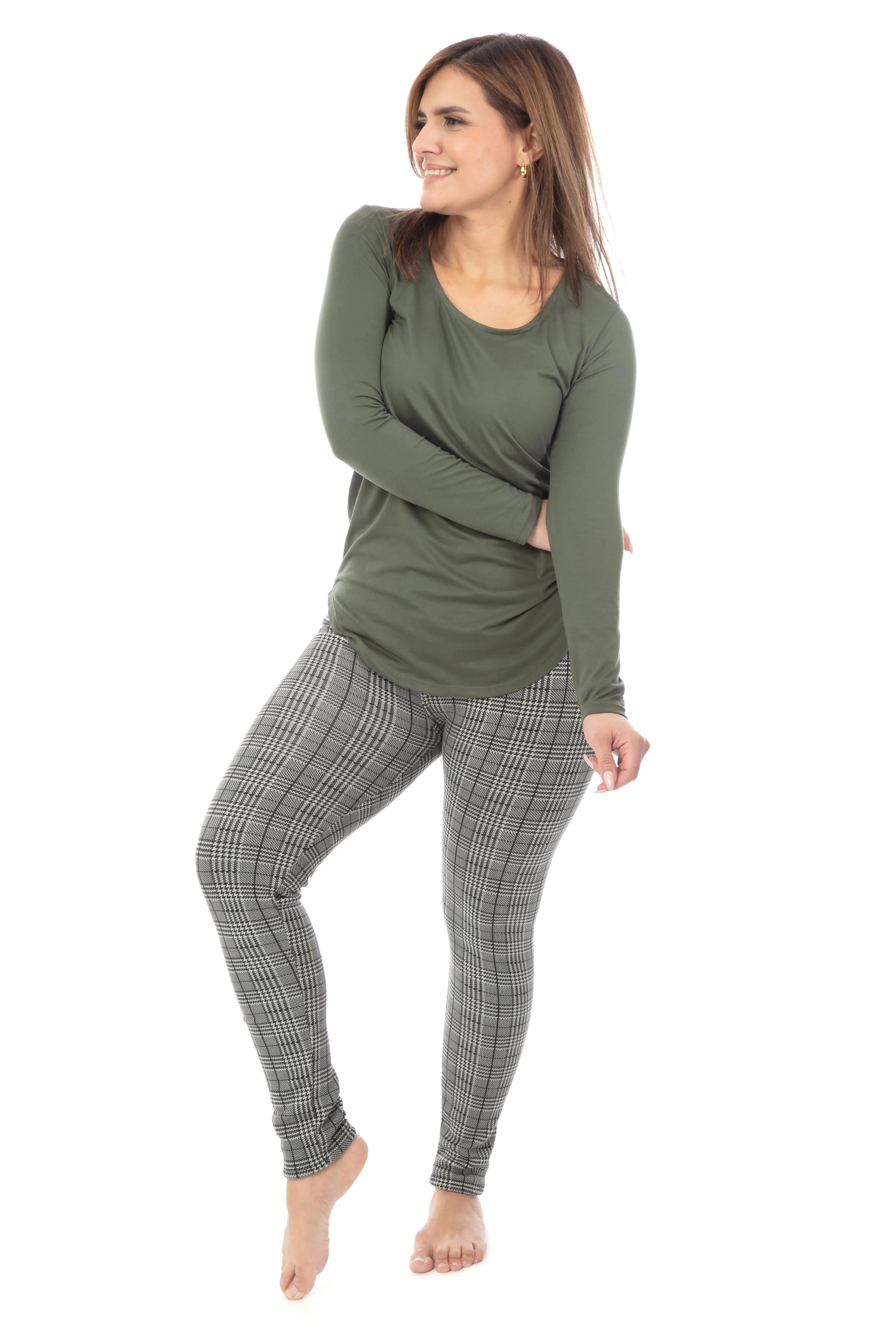 Glen Plaid - Cozy Lined Leggings sold by Just Cozy product image thumbnail 3